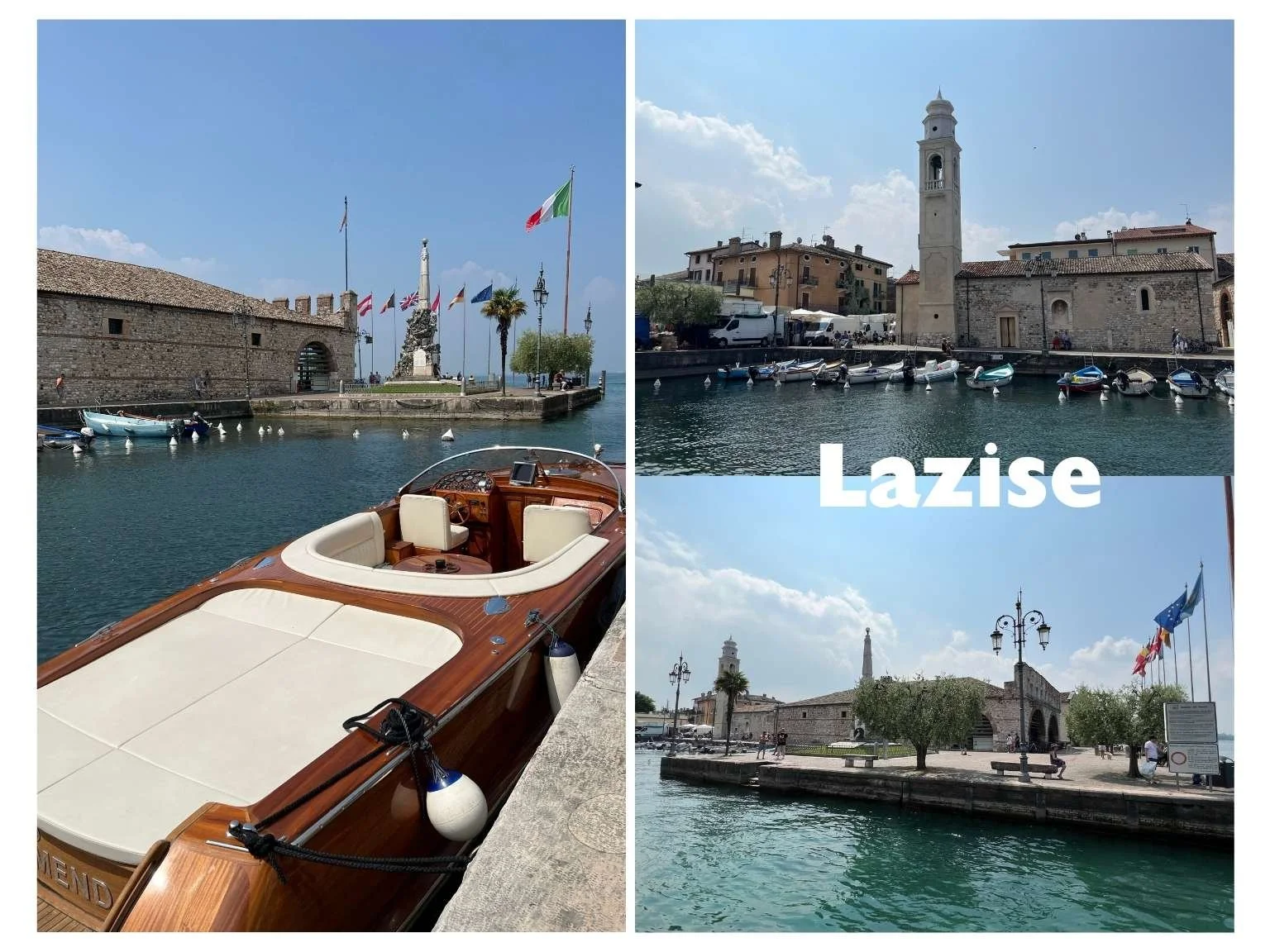 加爾達湖 Lazise 小鎮湖區景色，是加爾達湖畔很適合散步的地方。