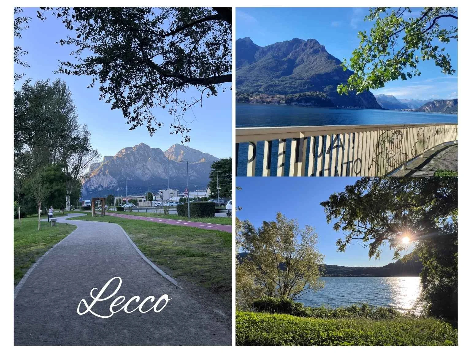 義大利科莫湖 萊科 Lecco 小鎮湖邊步道景色