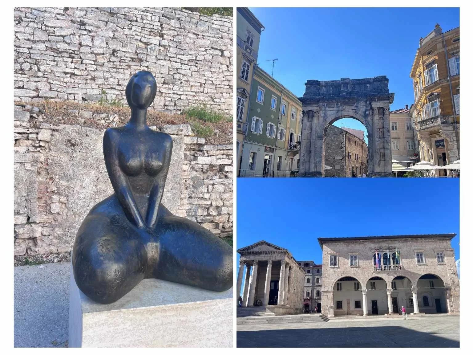 普拉經典古蹟景點組合照，呈現這座城市濃厚的古羅馬風格。