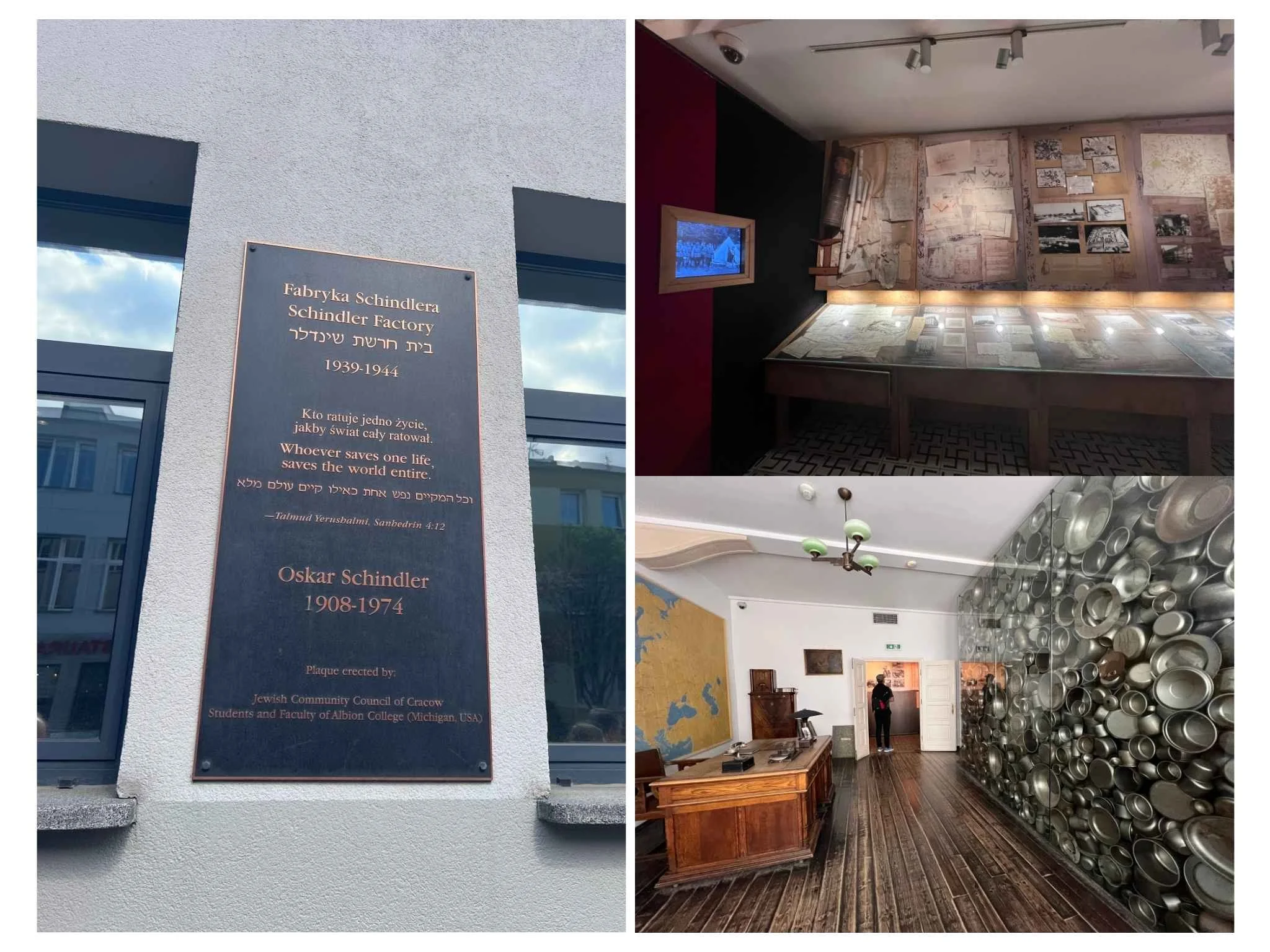 辛德勒工廠博物館的外觀與內部，是了解克拉科夫戰爭歷史的重要場所