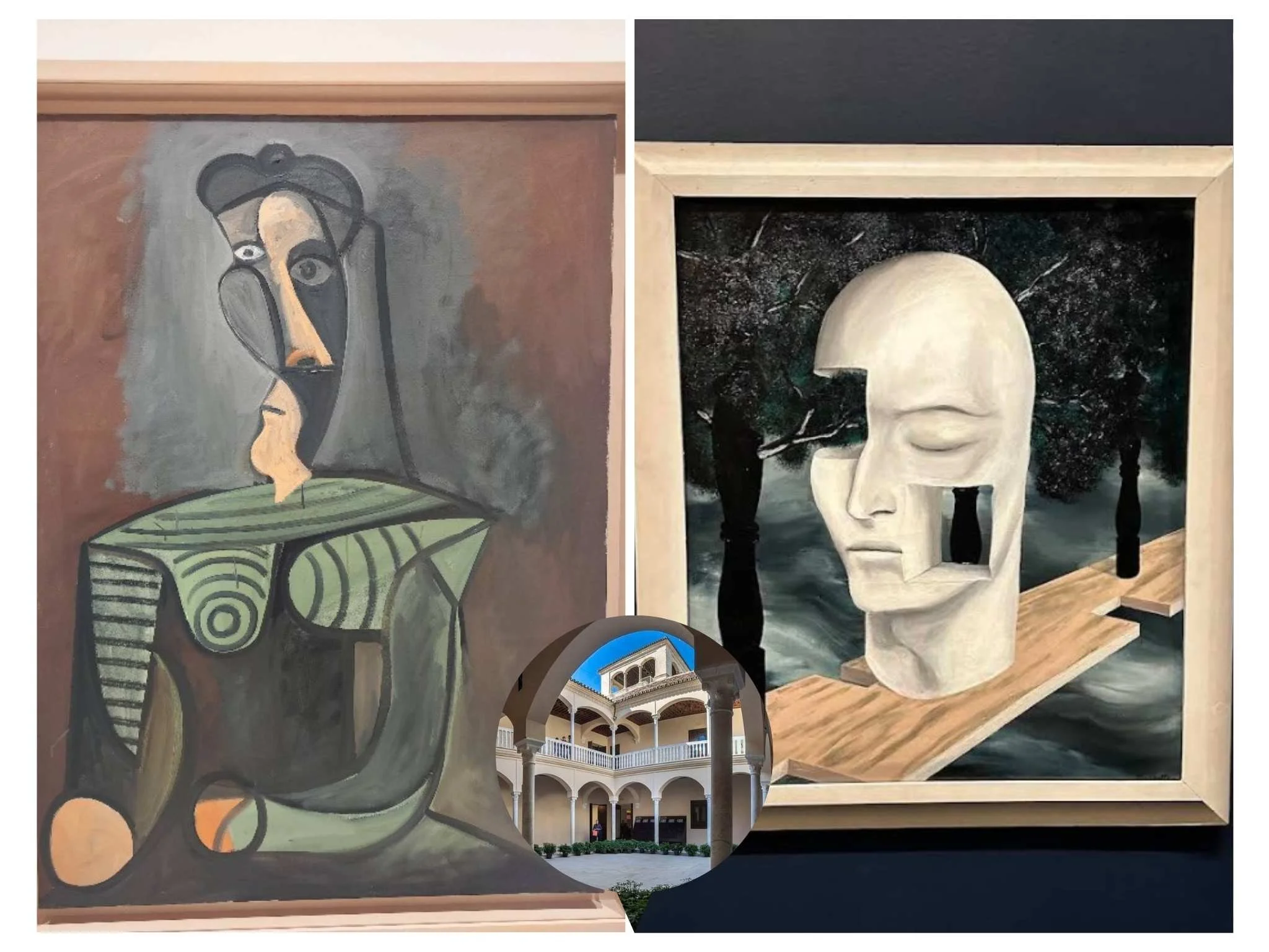 馬拉加畢卡索博物館內展出的畢卡索抽象畫作品。