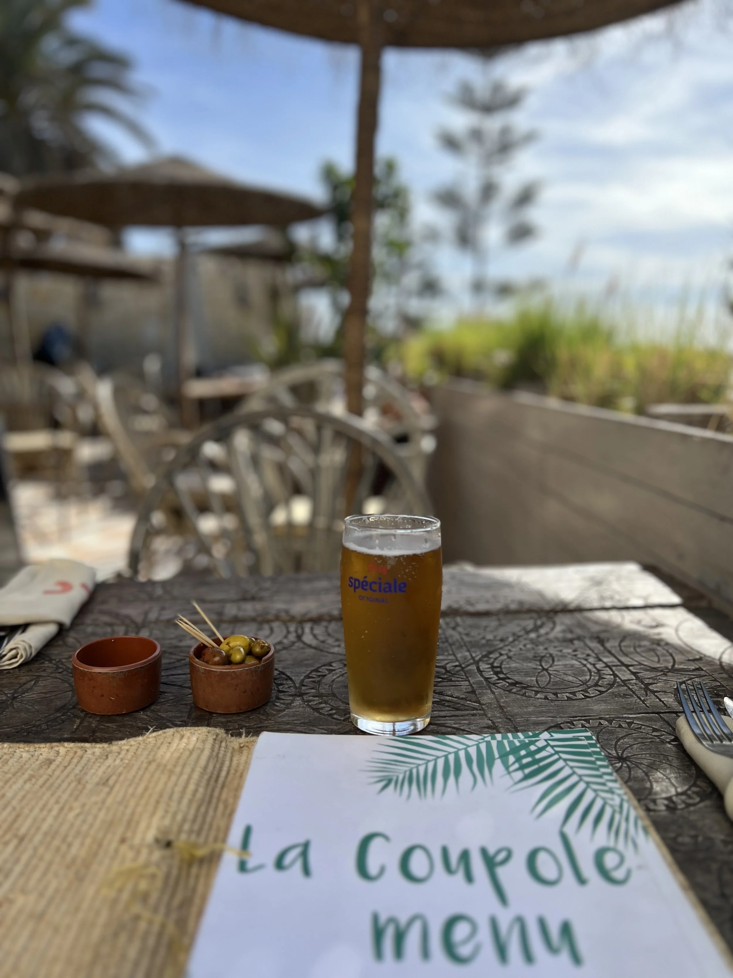 在索維拉海邊餐廳 La Coupole 點的摩洛哥啤酒