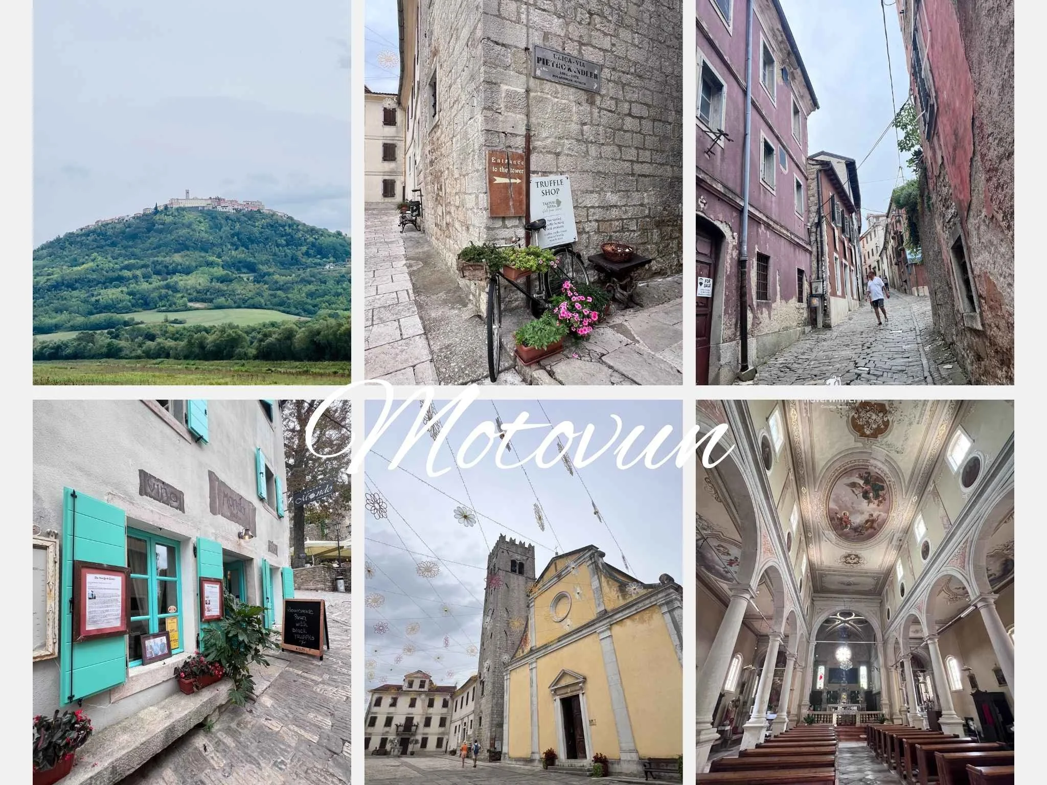 Motovun 坐落在山丘上，是伊斯特拉半島最經典的山城之一。