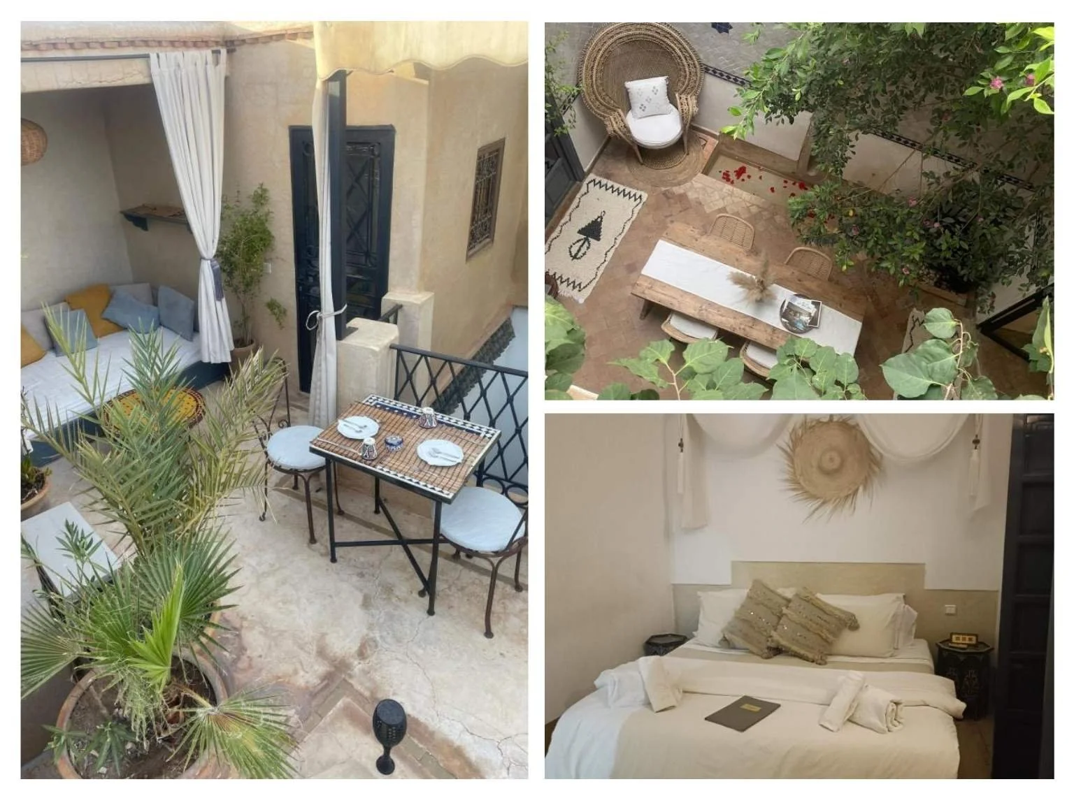 Riad of The Light 公共空間乾淨舒適，房間簡約溫馨，是馬拉喀什老城評價不錯的住宿。