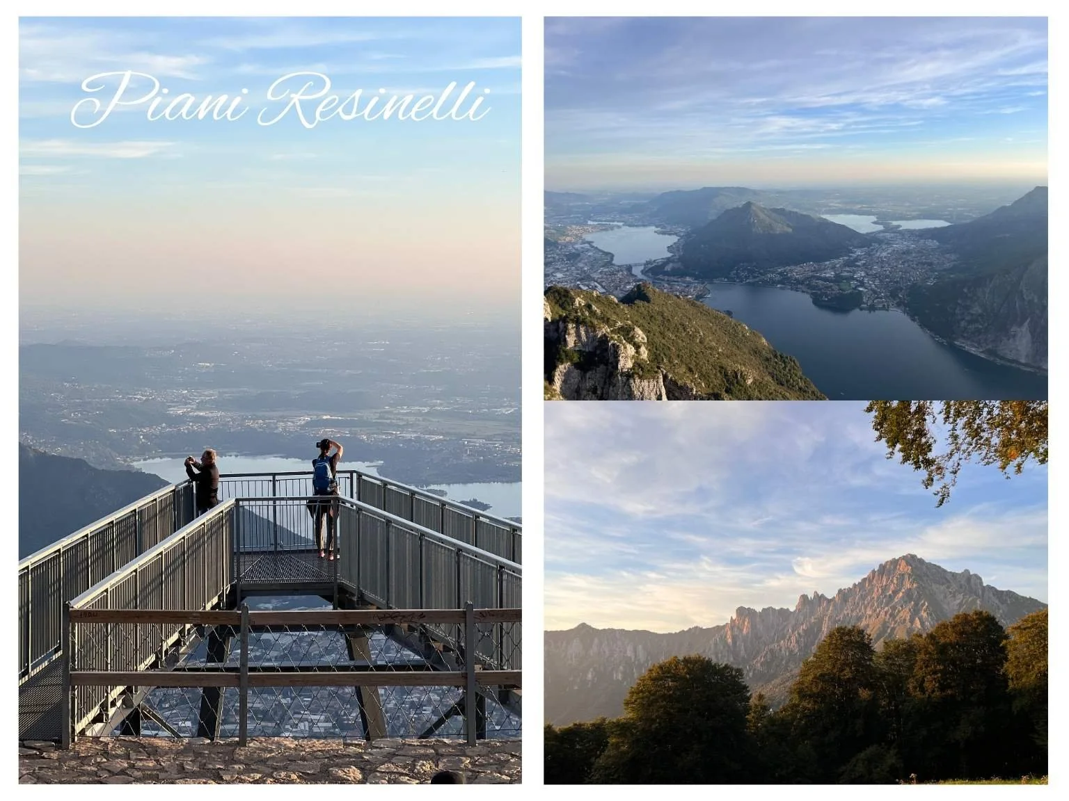 義大利科莫湖 Piani Resinelli 觀景平台日落美景,全景視野極佳
