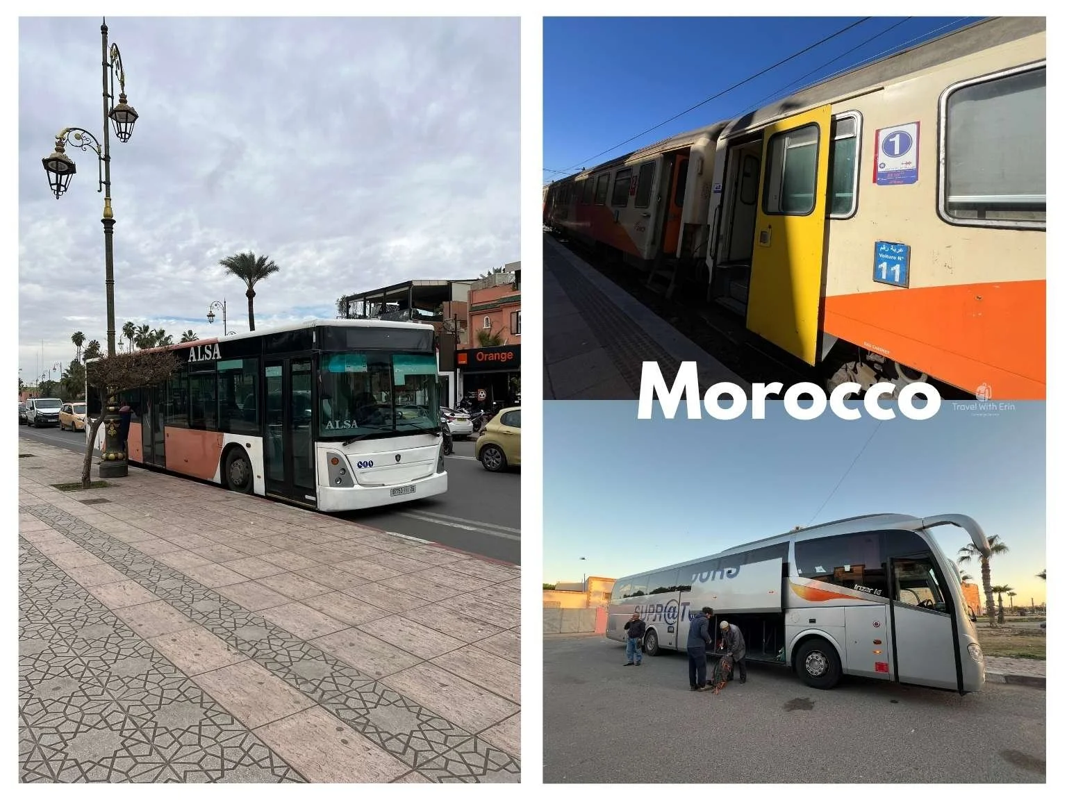 摩洛哥 14 天自由行大眾交通方式，包含當地公車、火車與長途巴士。