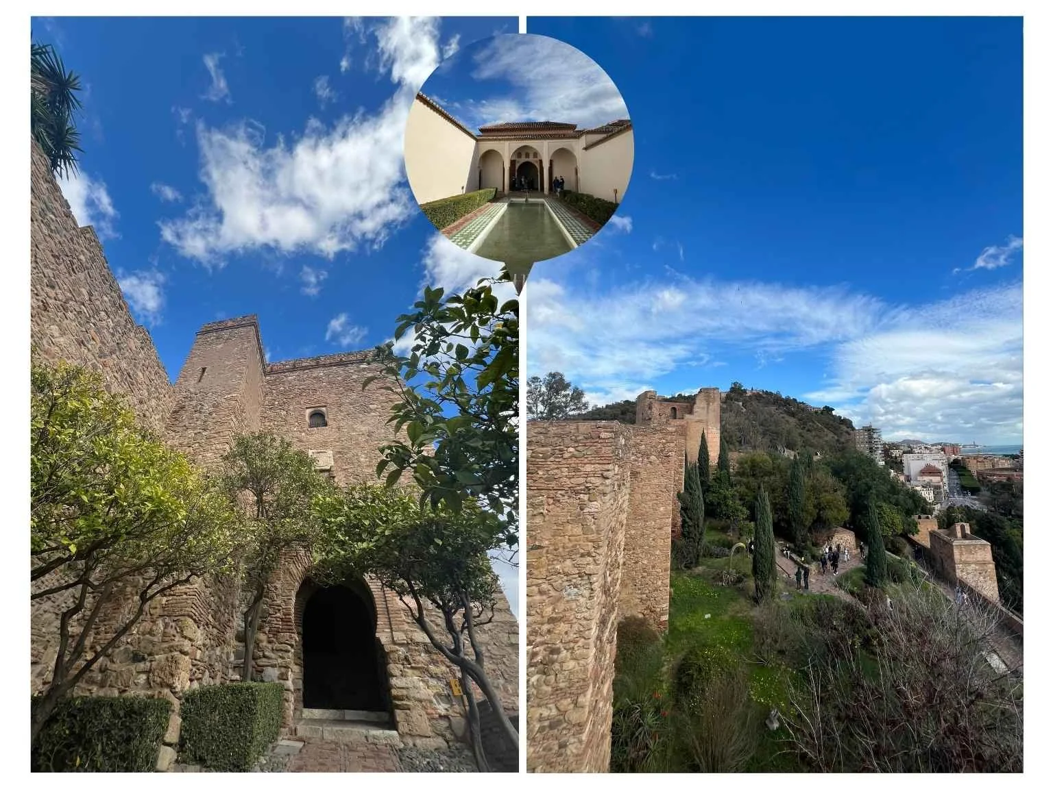 走在阿爾卡薩瓦城堡內，能近距離欣賞古老堅固的城牆。