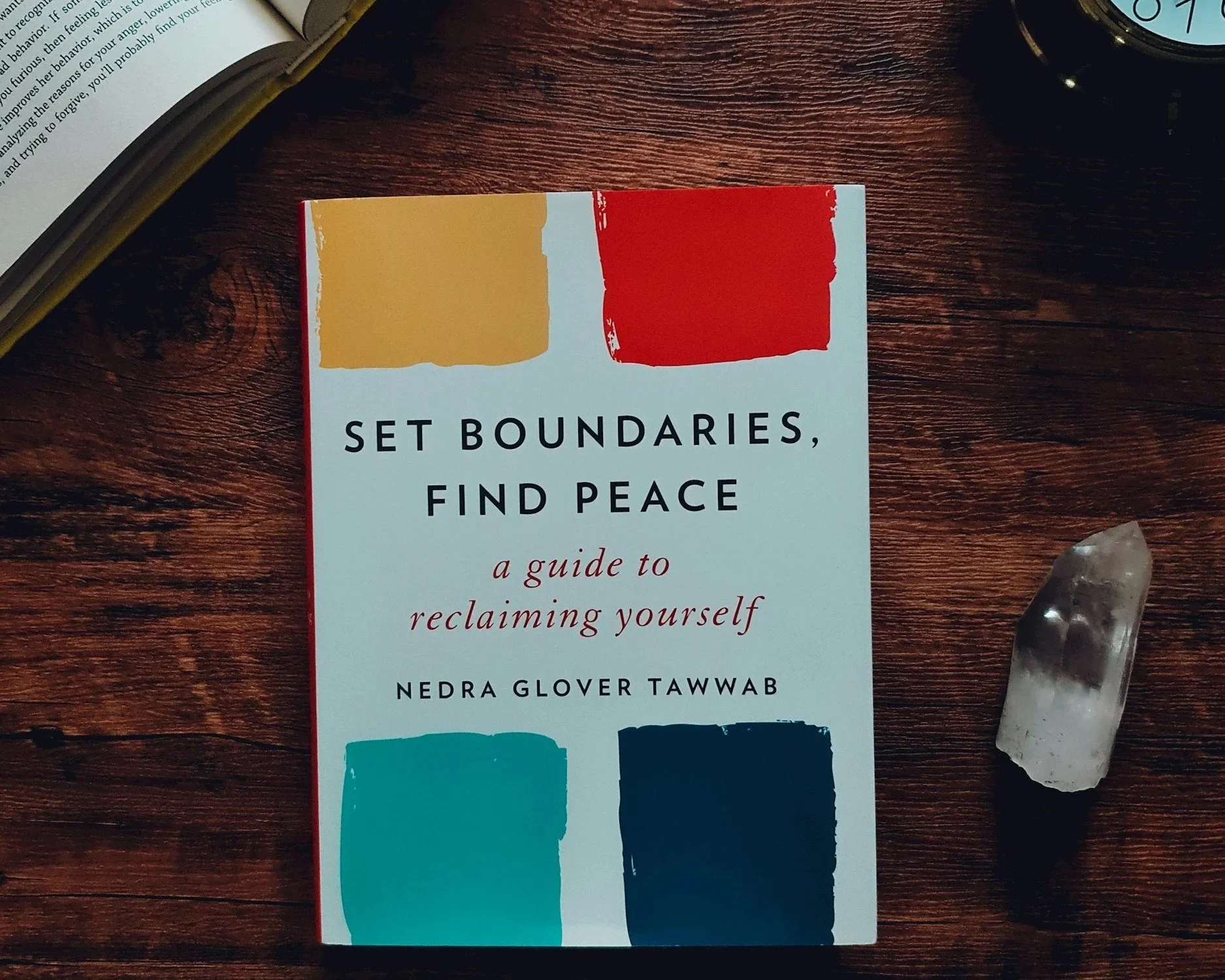 Book about setting boundaries on a table, representing learning to protect personal limits