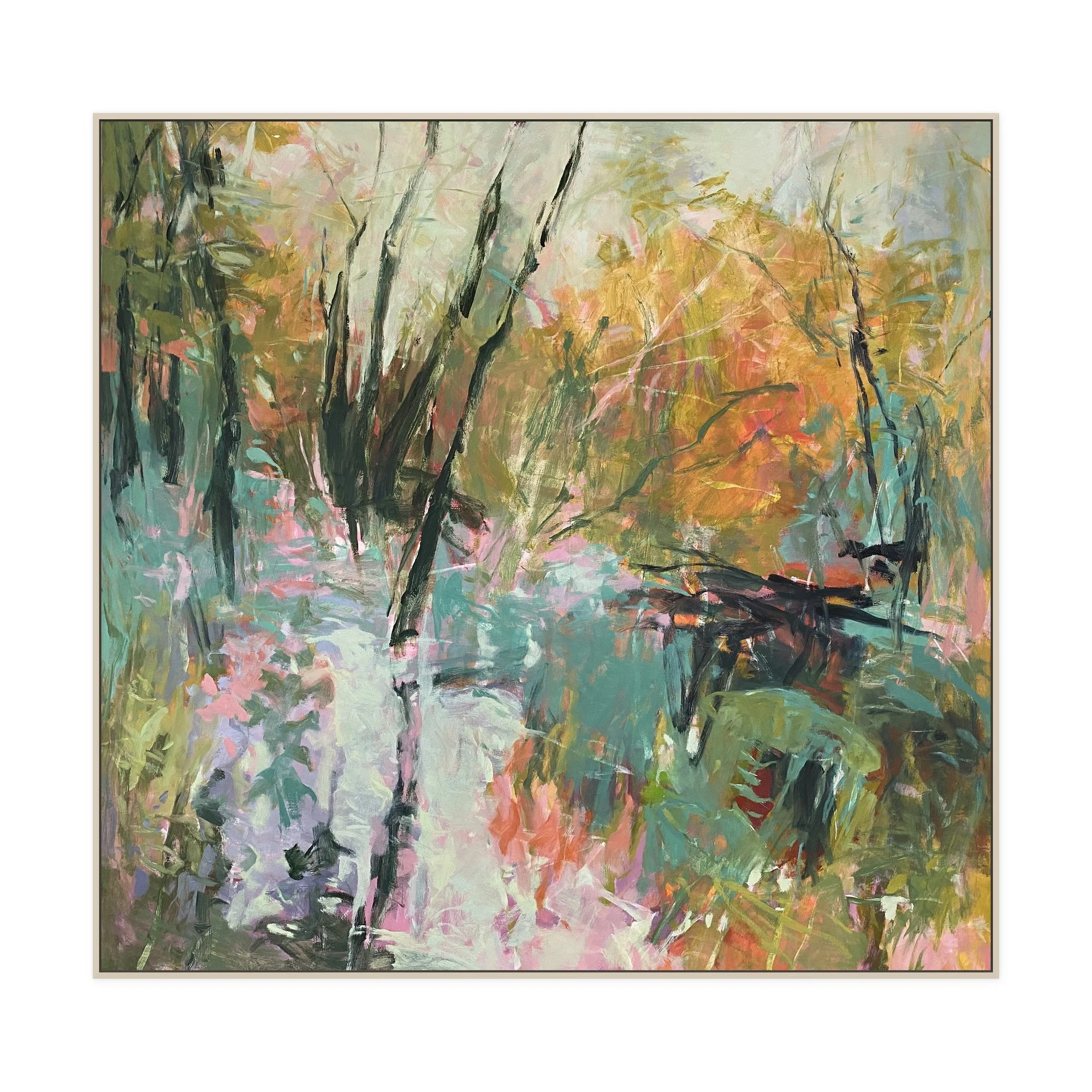 Wetland Tangle, 50 x 52 in, oil on canvas