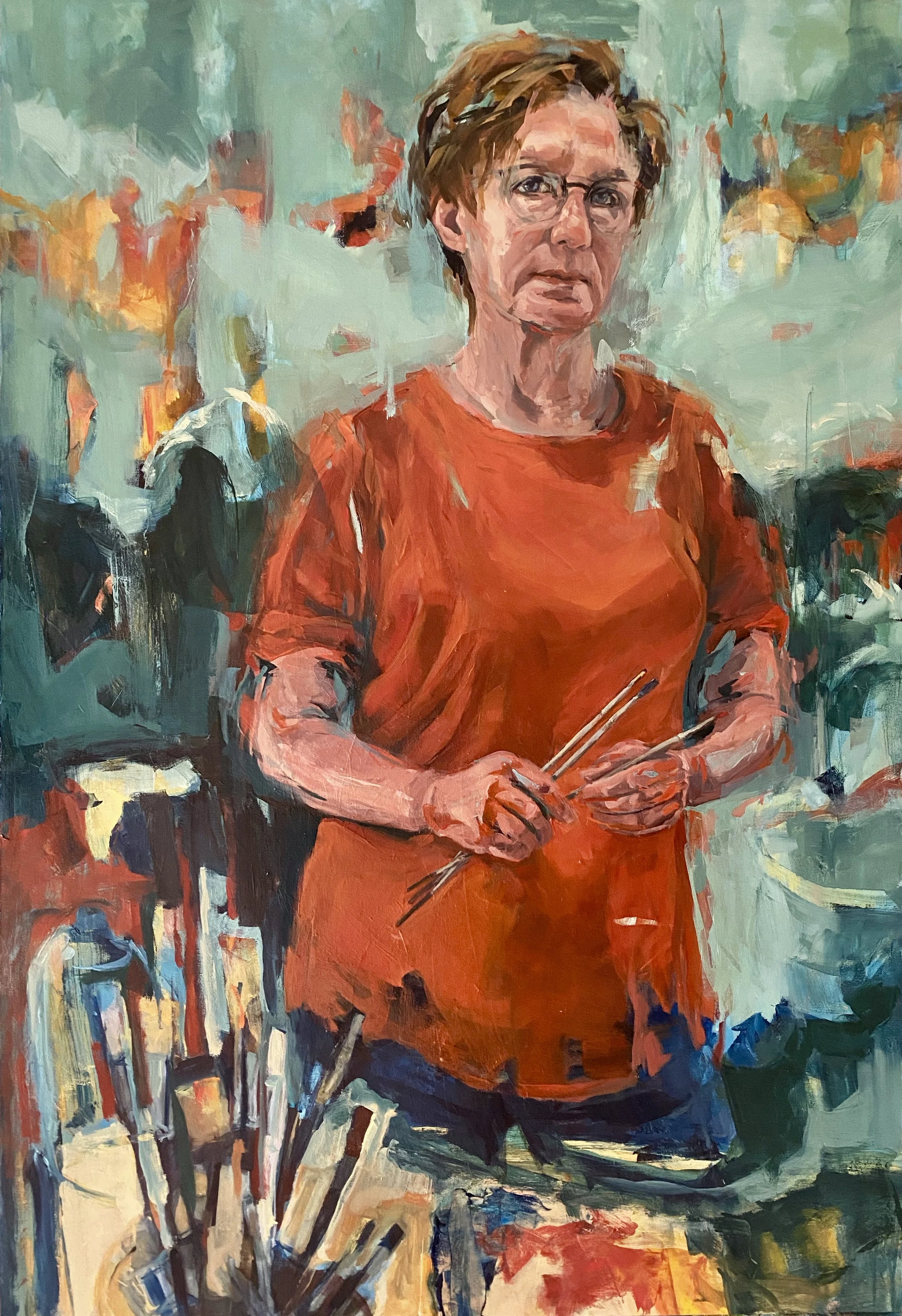 The Way I See It - Self Portrait, 2021, 44" x 30", oil on canvas