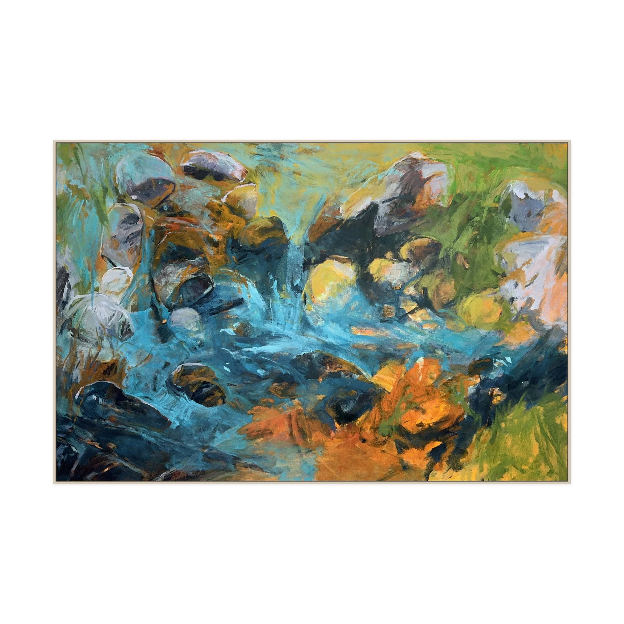 Cerulean Shallows, 48 x 72 in, oil on linen