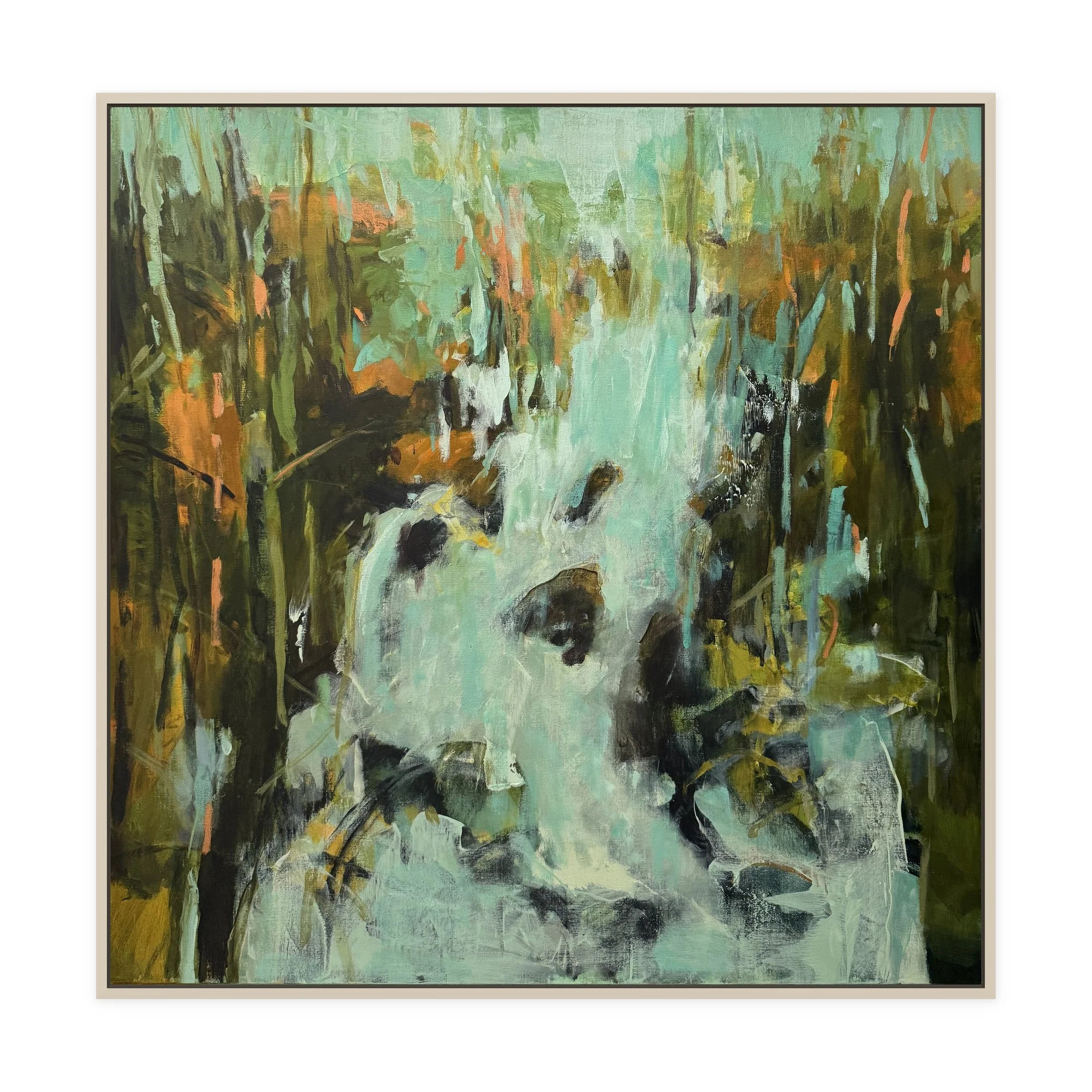 Headwater, 30 x 30 in, oil on linen