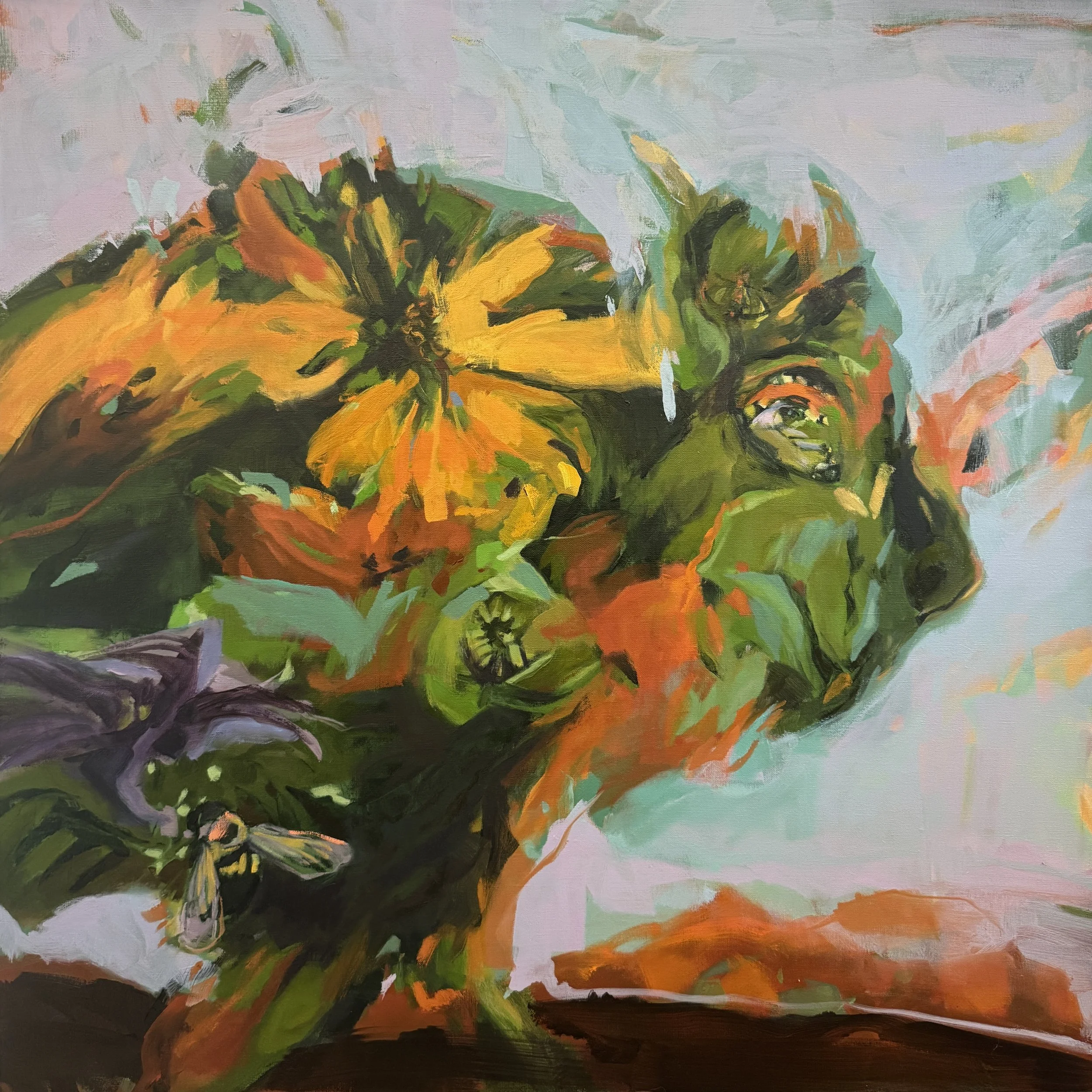 Fieldwork II, 2025, 30" x 30", oil on linen