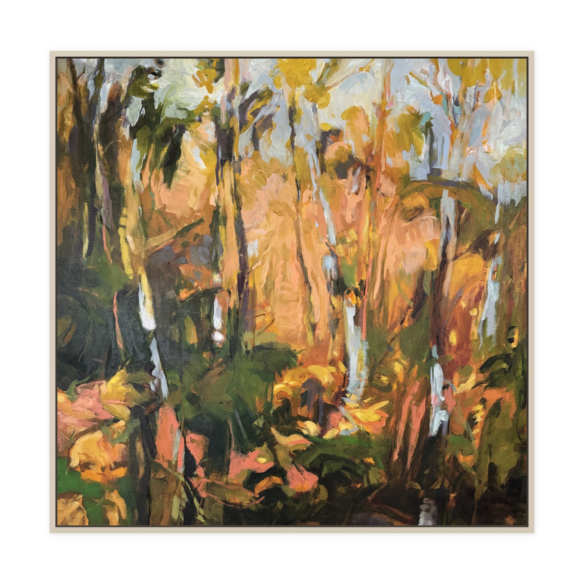Leaving October II 2024-25, 30 x 30 in, oil on linen