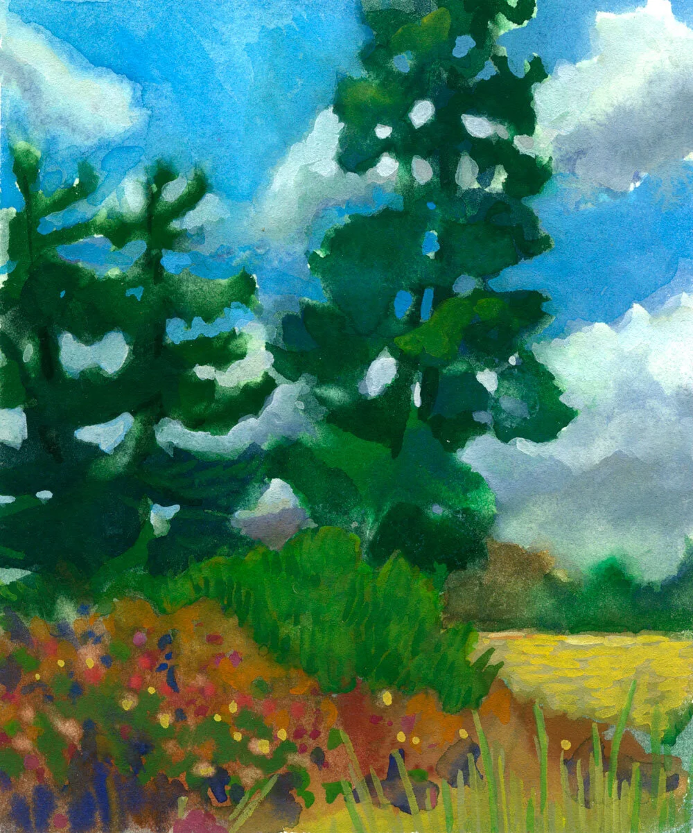 Hideout; Discovery
Gouache, 4"x5"