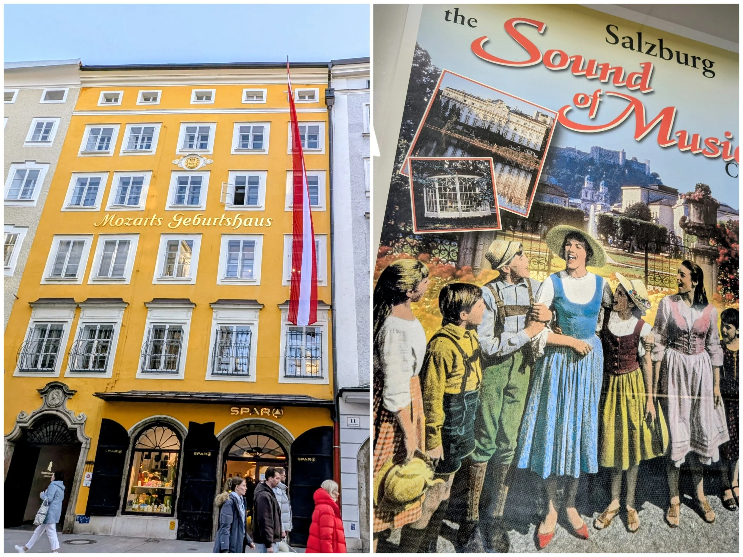 Visiting the Mozart birthplace in Salzburg, Austria.  Salzburg is also the filming location of The Sound of Music (March, 2026)