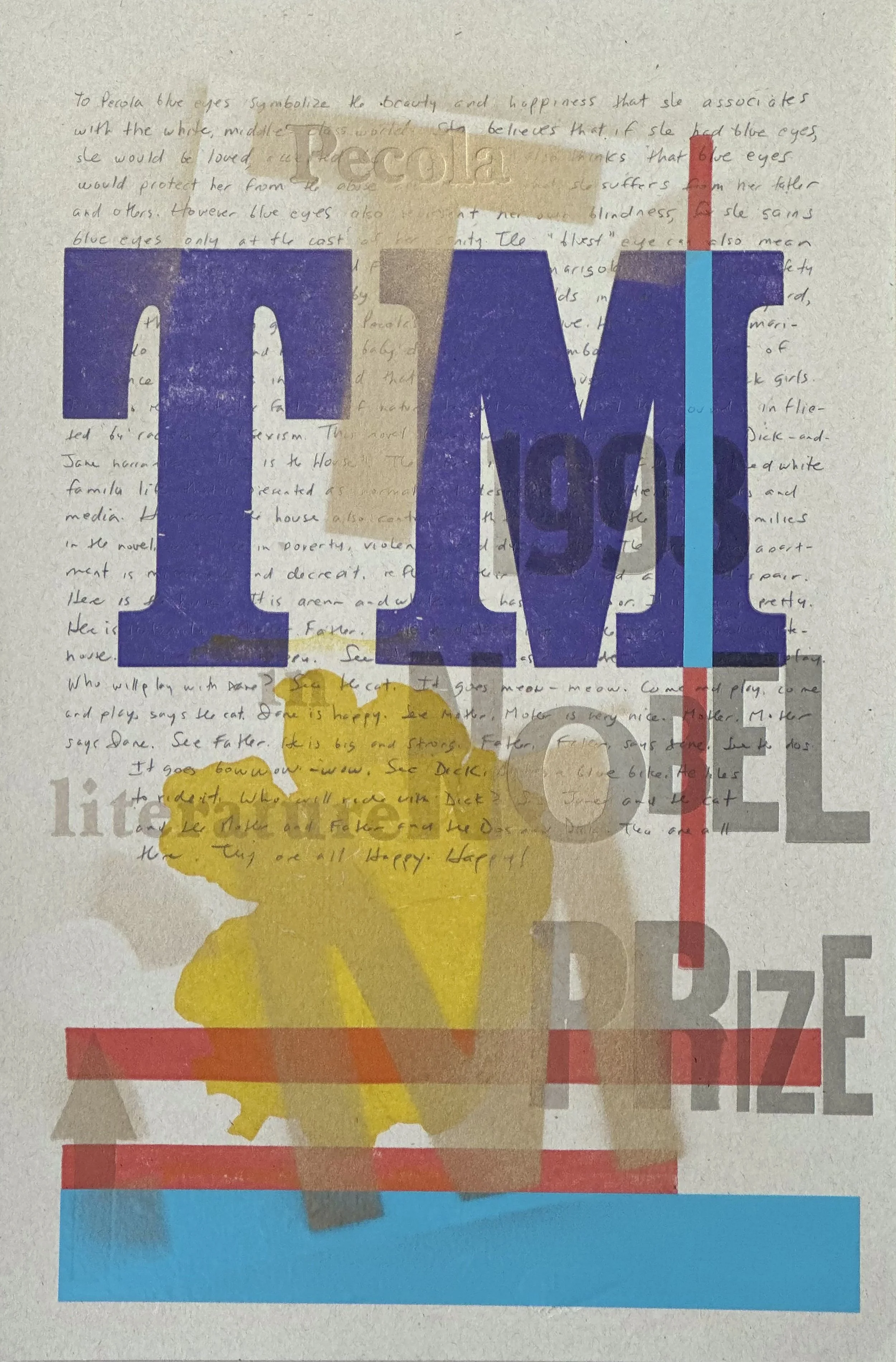 Forbidden Pages: TM (Gold), 2024
19” H x 12.5” W (48.26 x 31.75 cm)
Mixed media on 100 lbs. French cardstock
In private Collection