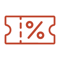 Illustration of a discount or sale ticket with a percentage symbol.