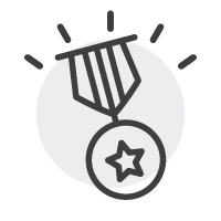 A medal with a star on it and a ribbon.