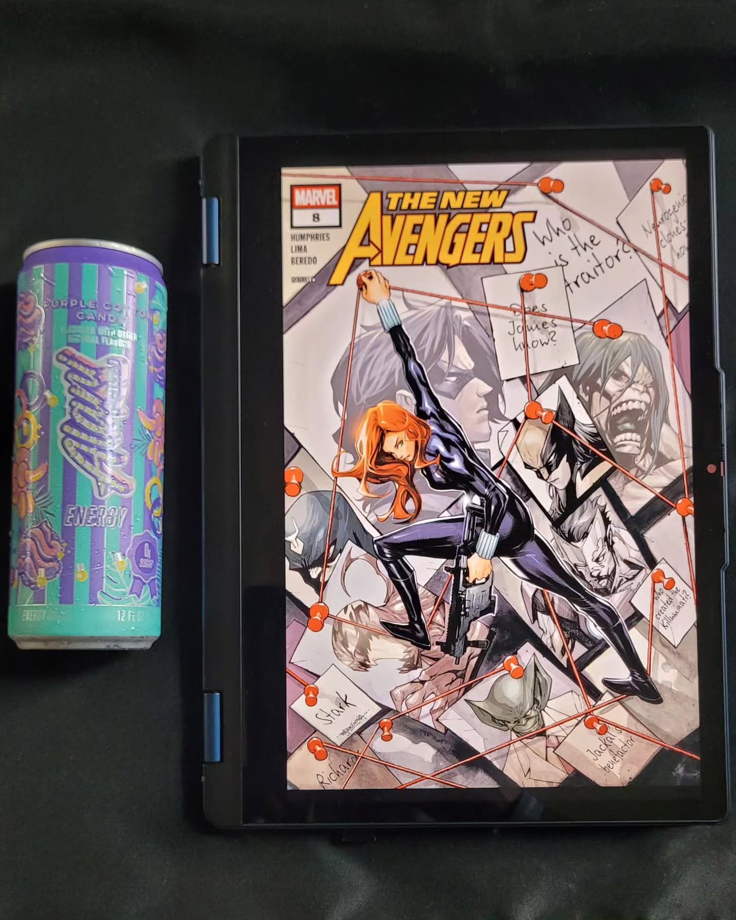 Some chill Sunday reading. Finishing up the recent New Avengers run and, of course, got my @alaninutrition.

#comics #comicbooks #MarvelComics #IGcomicbooks #reading