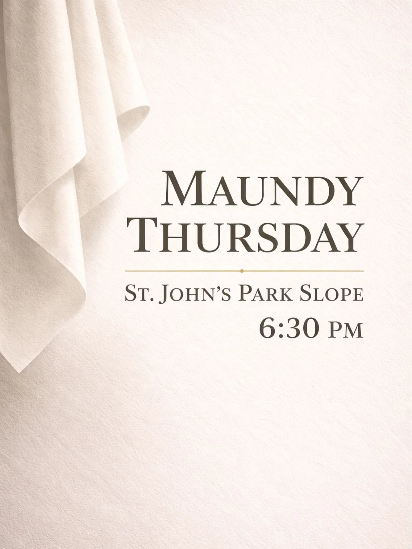 The Easter Triduum&mdash;the Three Holy Days&mdash;begins tonight at 6:30 PM with Maundy Thursday and continues through Easter Day. We hope you will join us for as much of it as you can 💒✝️🙏