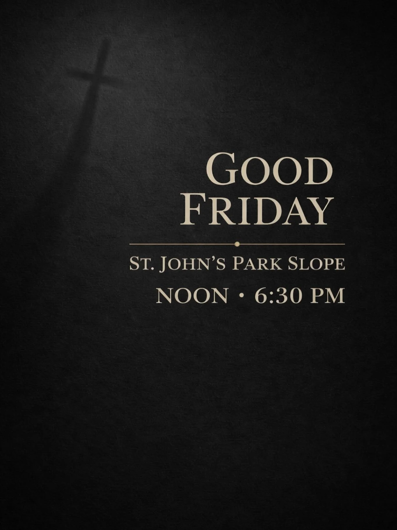 Join us for our Good Friday services at noon &amp; 6:30 PM. We&rsquo;ll have Stations of the Cross at 3 PM 💒✝️