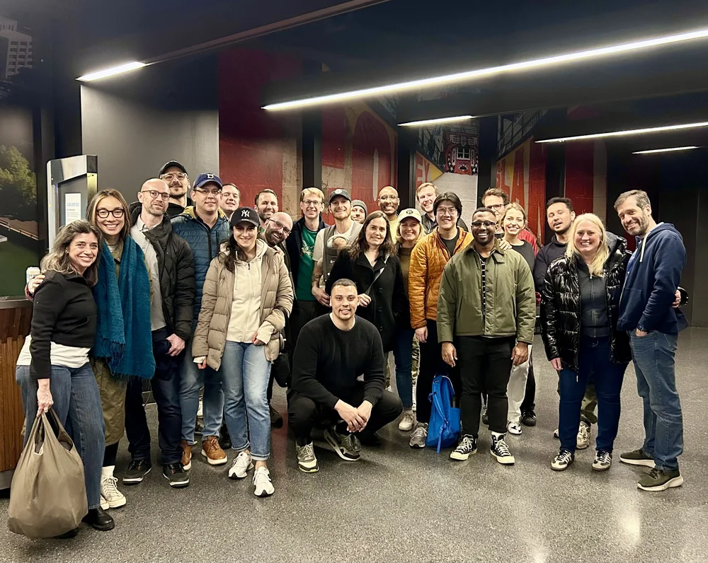 A large group of young adults from St. John's together on an outing