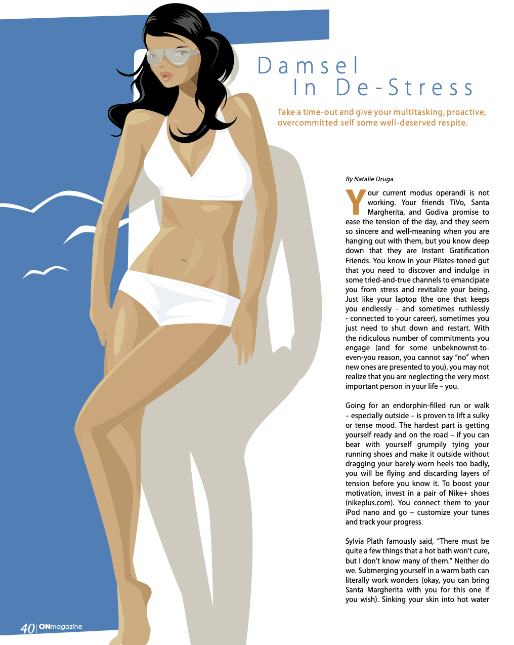Damsel in De-Stress (Mental Health/ Self-Care), ON Magazine