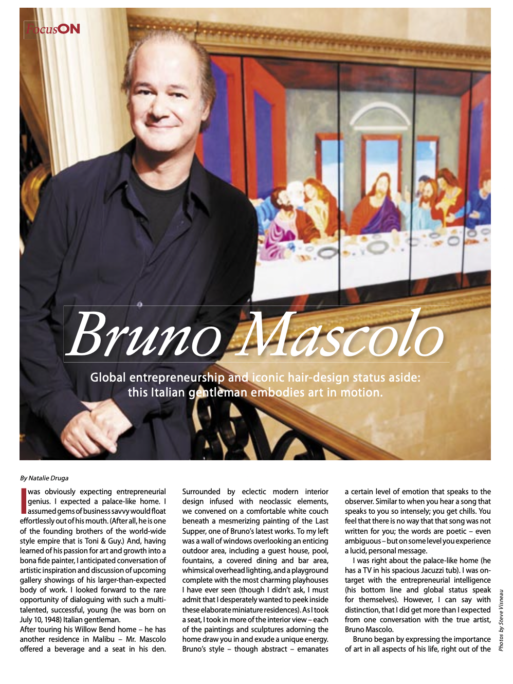 Interview with Bruno Mascolo, Toni & Guy Founder