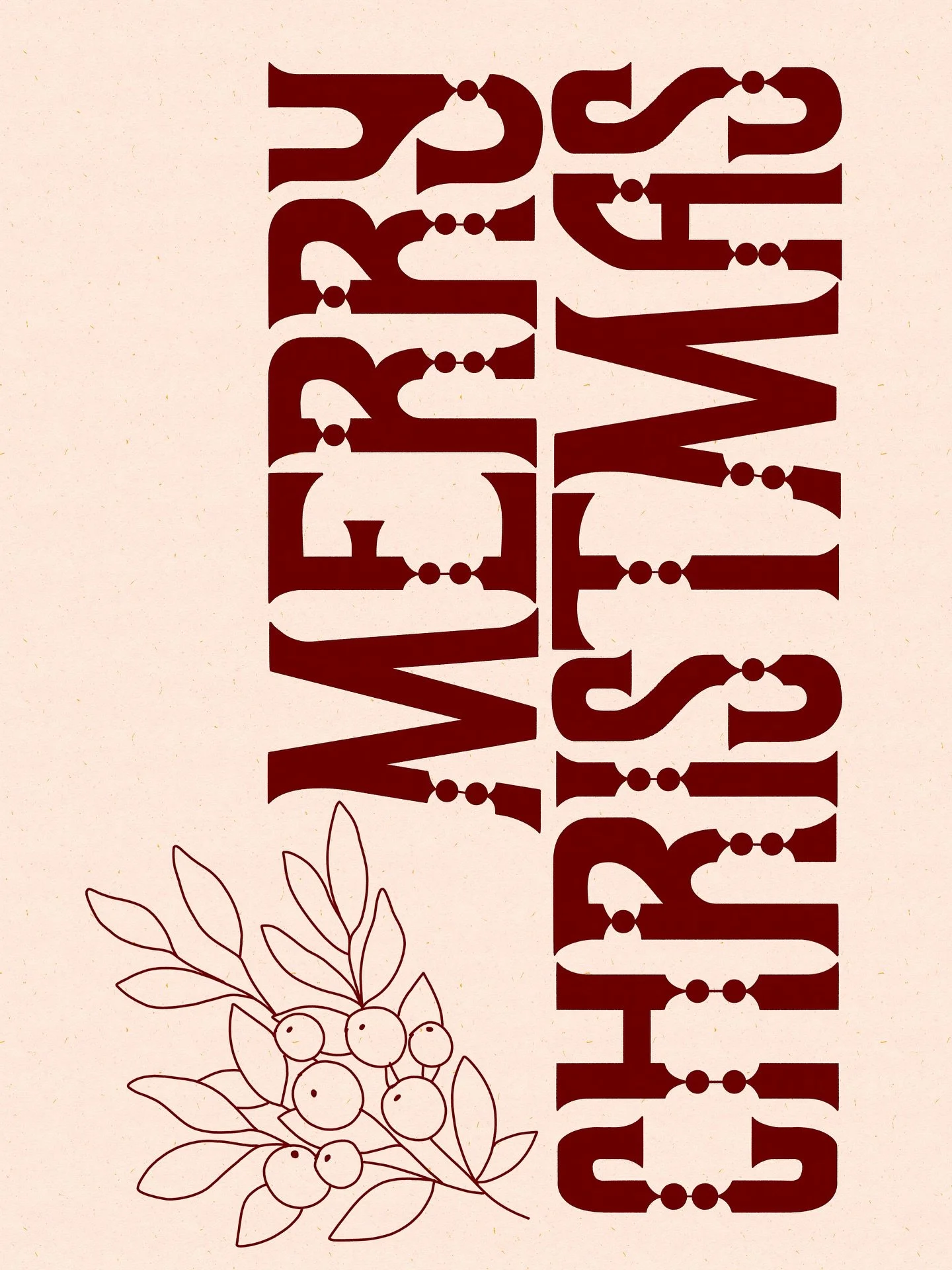 It took me some time to find my jam with this lettering but I&rsquo;m really pleased with the way this came out. Not sure about the branch and berries but it felt like it needed something there. I&rsquo;d love to develop this more for a future holida