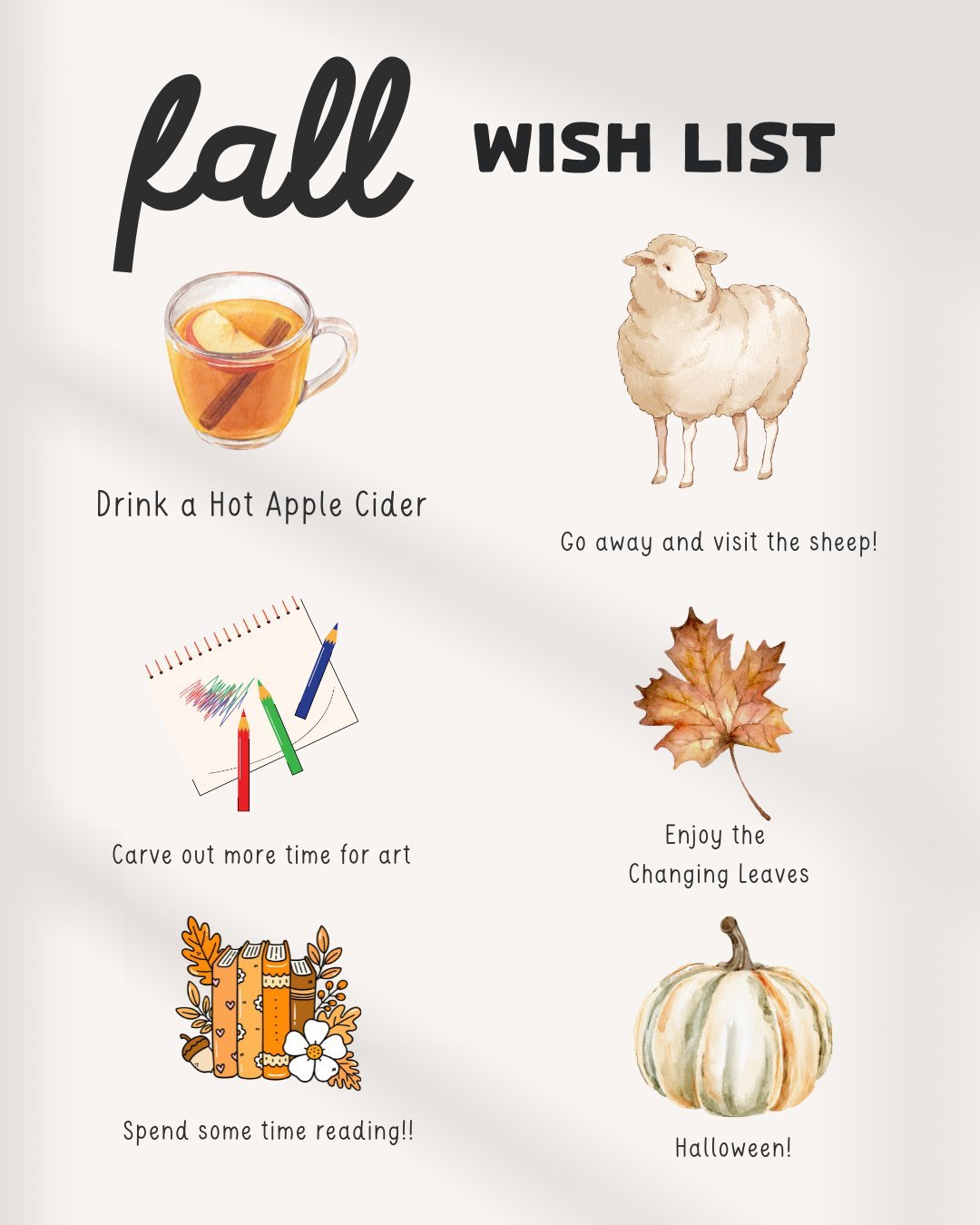 Weekend packing + fall dreaming&hellip; 🍂✨
As I prep for a little weekend away, I&rsquo;ve been thinking about what I want this fall to feel like. Some things are simple, like tracking down a perfect hot apple cider. Others are bigger, like building