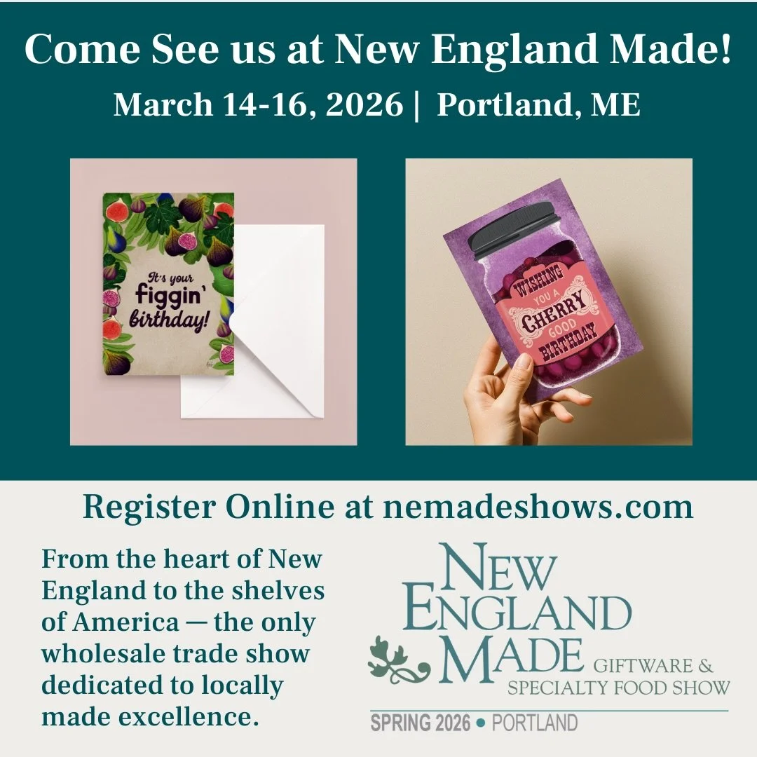 Come see us in booth 725 at the Spring #newenglandmade show in March. I&rsquo;m hard at work on new designs and building my booth (seriously, who let me have power tools??? 😂🤣). #wholesalegreetingcards #newenglandmadeshow  #greetingcarddesigner