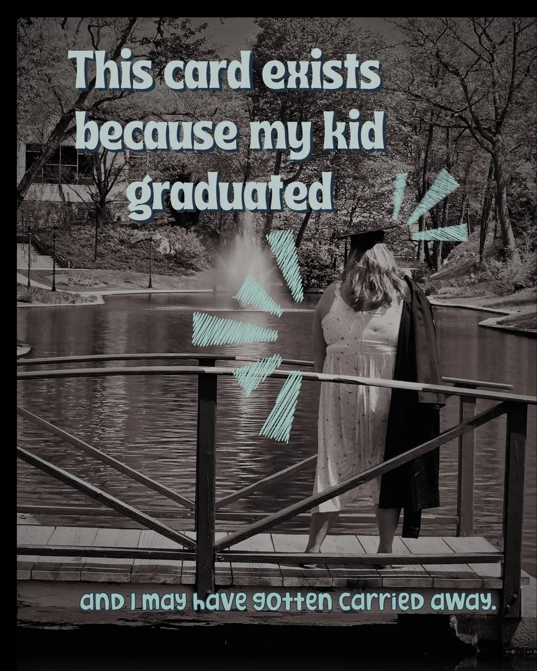 Hey studio friends... confession time. 😂
When my oldest and their boyfriend were preparing to cross  the finish line of college this spring, I did what any proud artist-mom does: I designed the party invitations, made custom stickers for the guests,