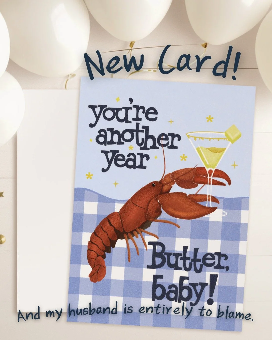 Hello studio friends!

This card is entirely my husband's fault. 😂 

After my first New England Made trade show, I realized I needed more regionally-themed cards... so we started brainstorming. His ideas involved a lighthouse somehow? And a lobster 