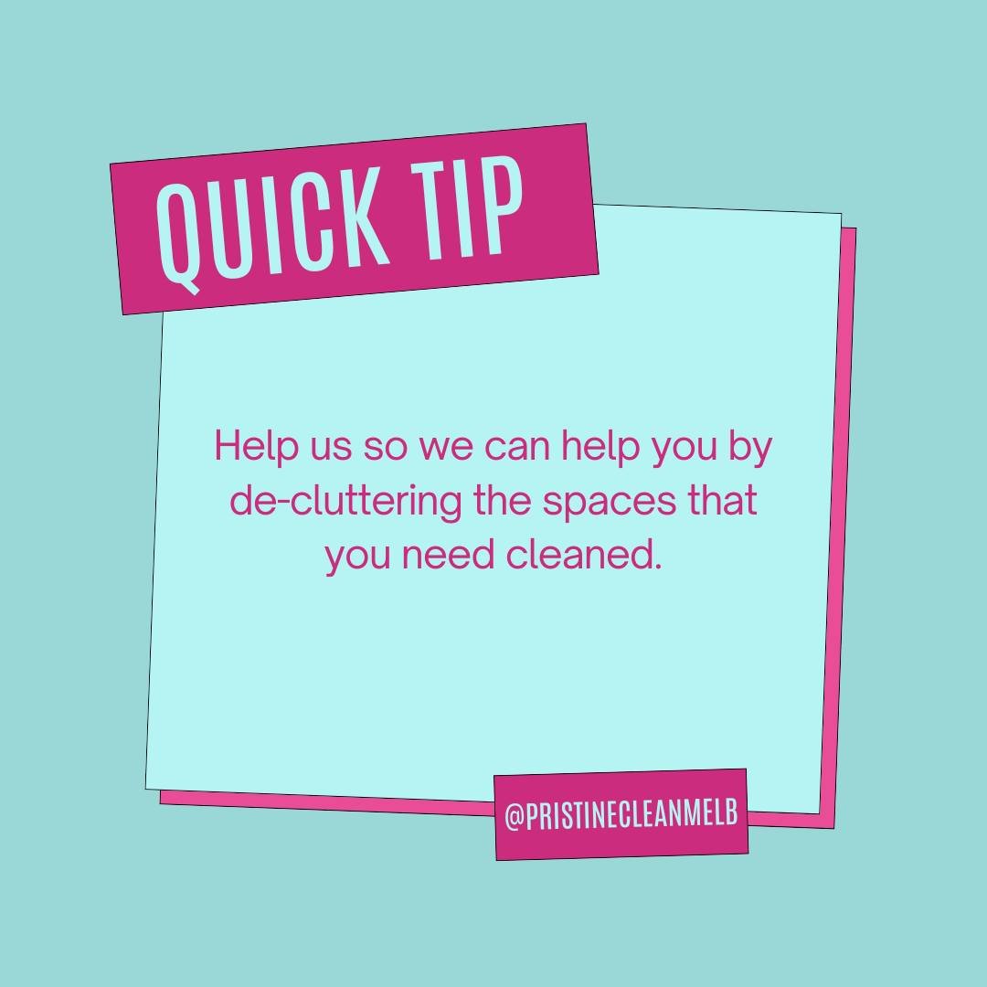 Decluttering helps us to help you get the most out of your service! #declutter #cleaning #melbourne #pristine