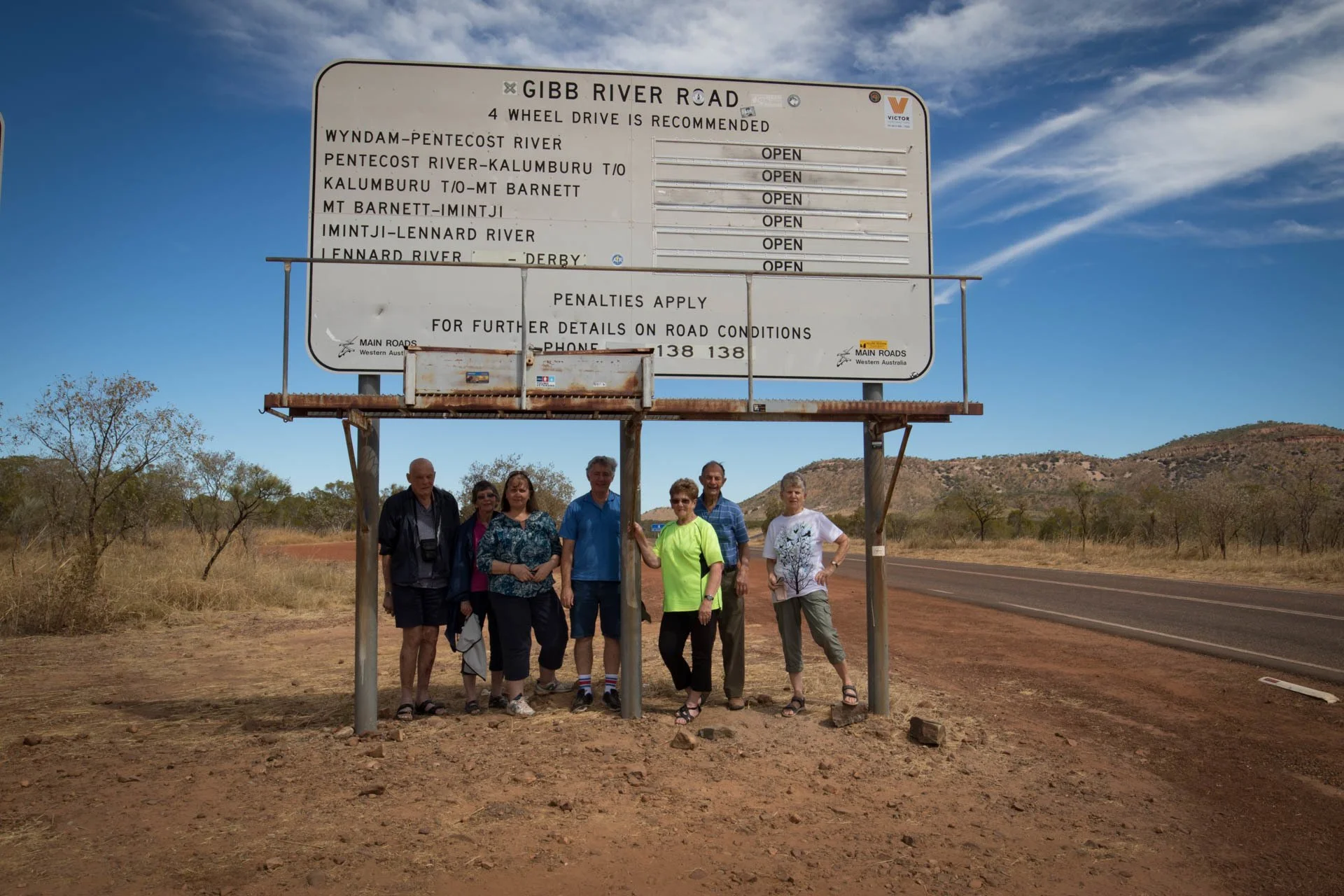 Gibb River Road sign. East Kimberley