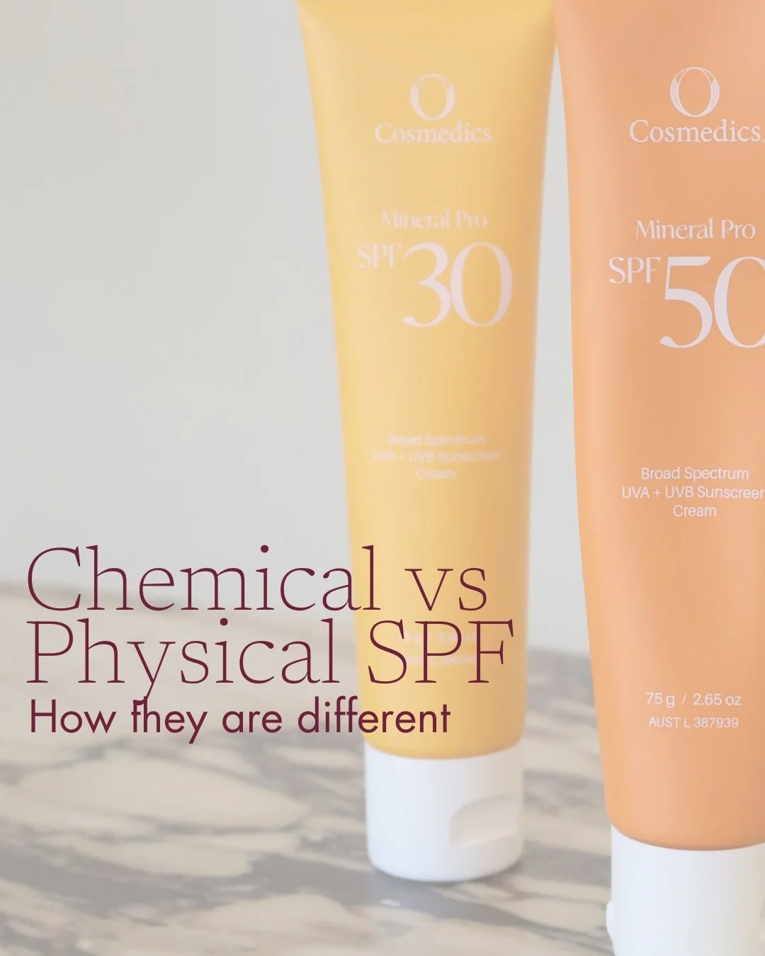 Sun protection is a non negotiable part of skin health!

Mineral sunscreens offer broad spectrum protection while supporting sensitive and compromised skin, making them a valuable option in professional skin care. 

Chemical sunscreens can be lighter