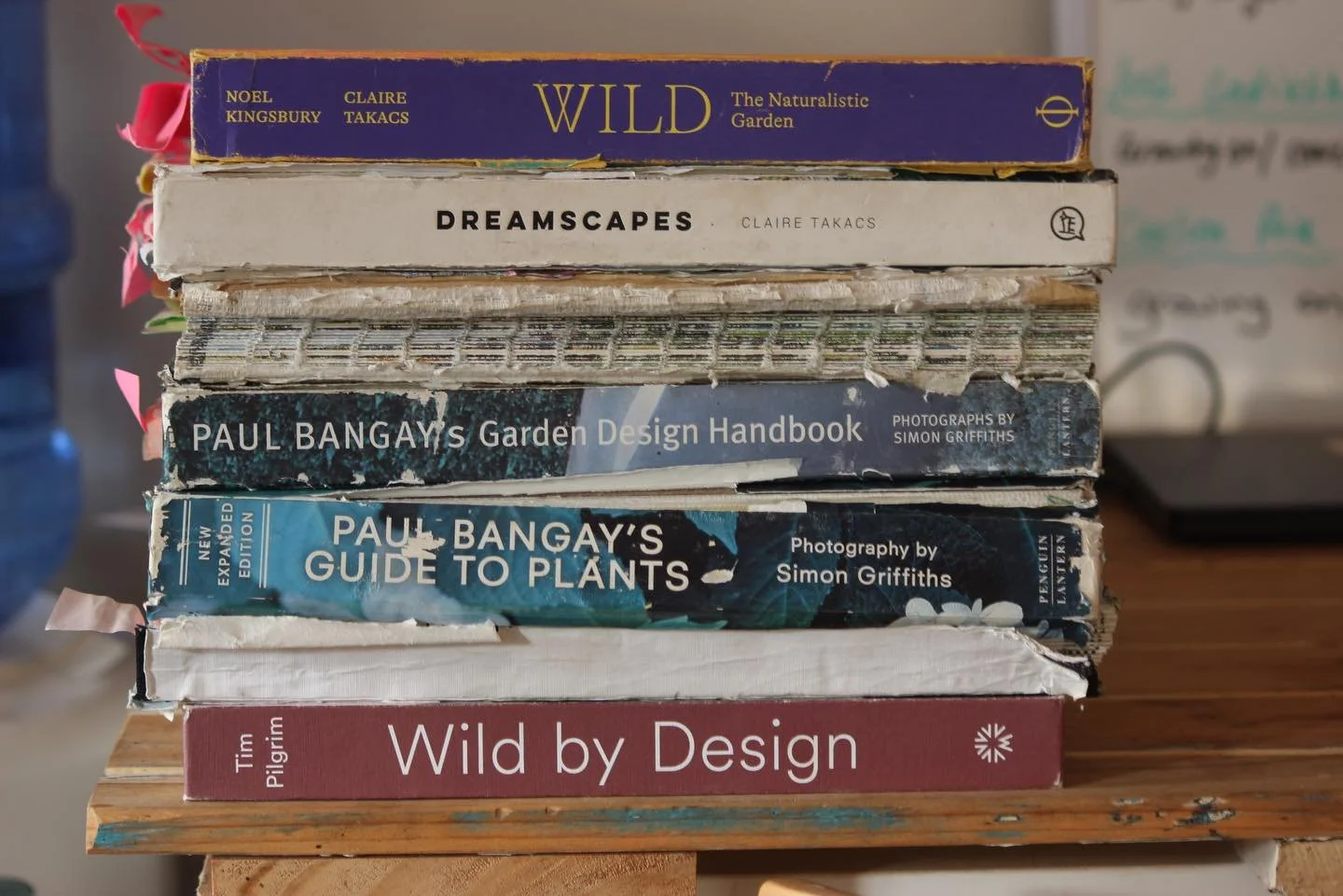 Time and time again we find ourselves reaching to the bookshelf for direction and inspiration. 

Dog-eared, marked up and always within reach! 

Here are a few of the books that we keep coming back to. 

From bottom to top:
Wild by Design ~ Tim Pilgr