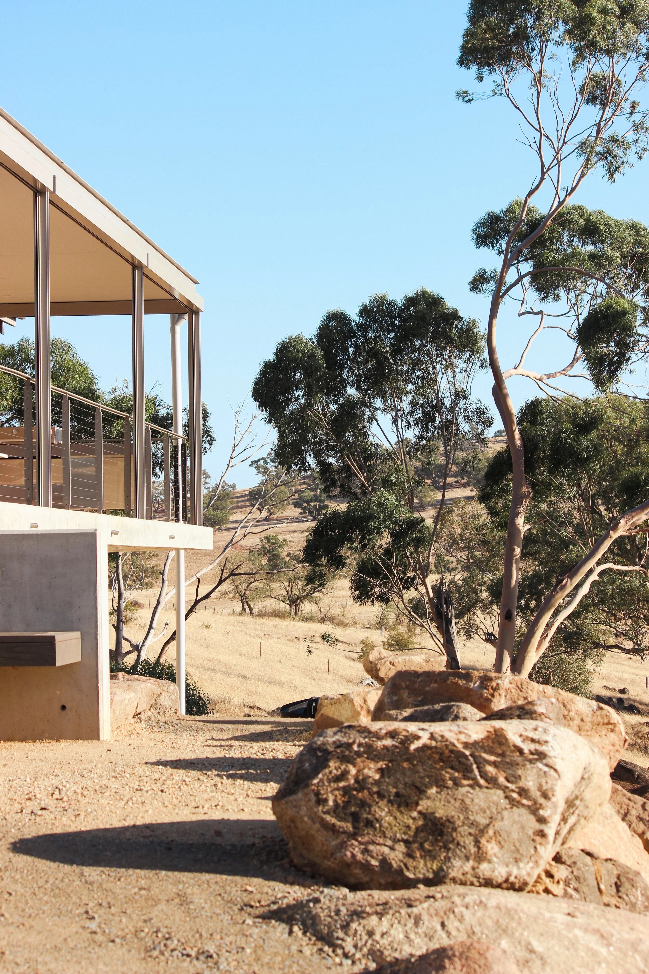 Landscape Design, Garden Design, Country house, regional New South Wales, naturalistic, drought resistant, achillea, Russian sage, dry tolerant, dry garden