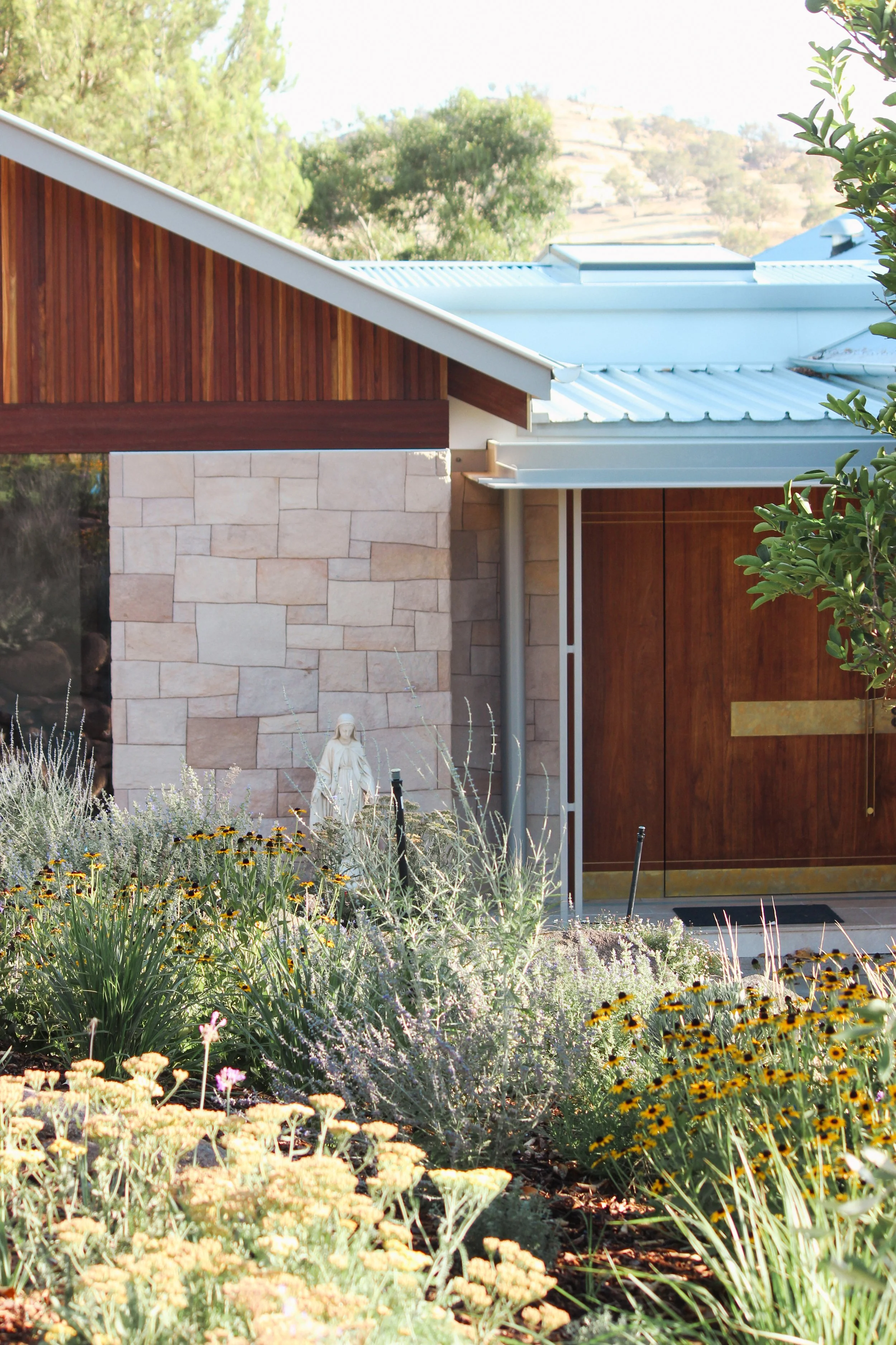 Landscape Design, Garden Design, Country house, regional New South Wales, naturalistic, drought resistant, achillea, Russian sage, dry tolerant, dry garden