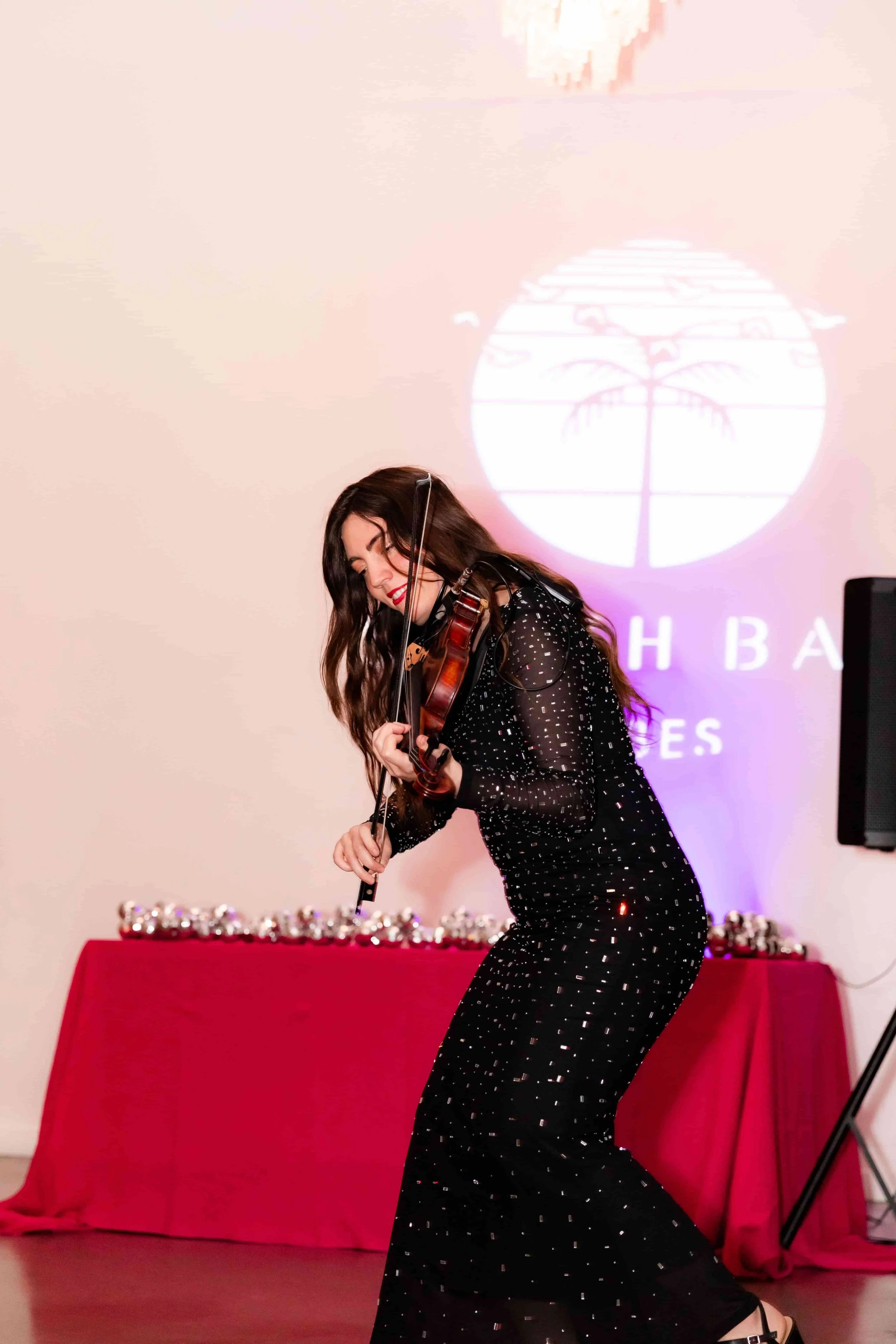 live violinist performing at corporate event in South Bay Los Angeles