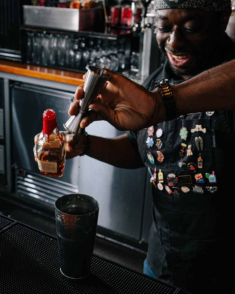 bartender making a drink