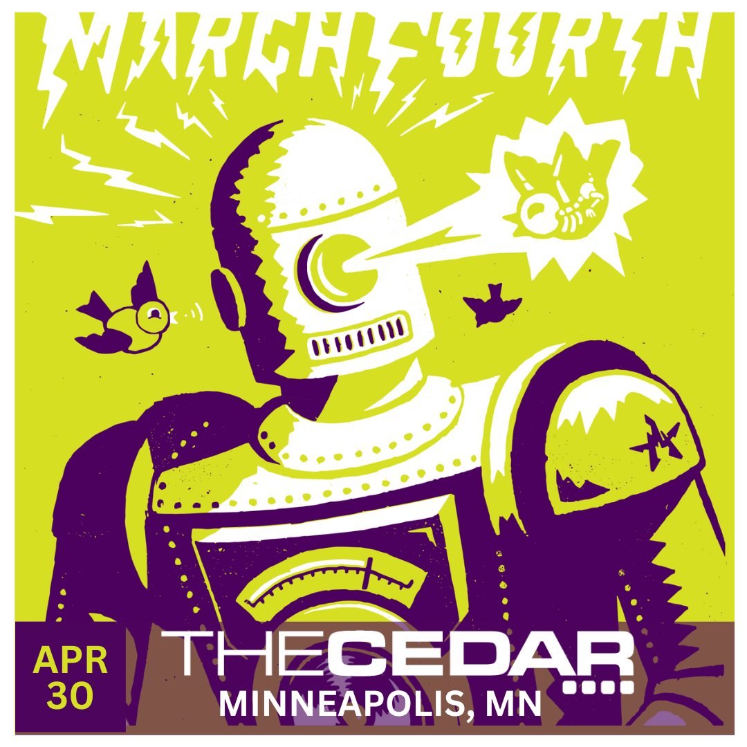 🎉🎺Next week at The Cedar:
MarchFourth with McKain Lakey
Tuesday, April 30, 2024 / Doors: 7:00 PM / Show: 7:30 PM
All Ages
Standing
$25 Advance, $30 Day of Show

Head to our Linktree for tickets!