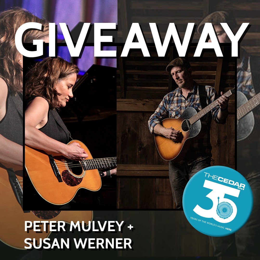 🎵❗APRIL GIVEAWAY❗️🎶🎵

Enter this giveaway for a chance to experience Peter Mulvey and Susan Werner as they perform together in all of their acoustic glory!

Win one of two pairs of tickets to the Friday, April 26 show PLUS, each pair of tickets co