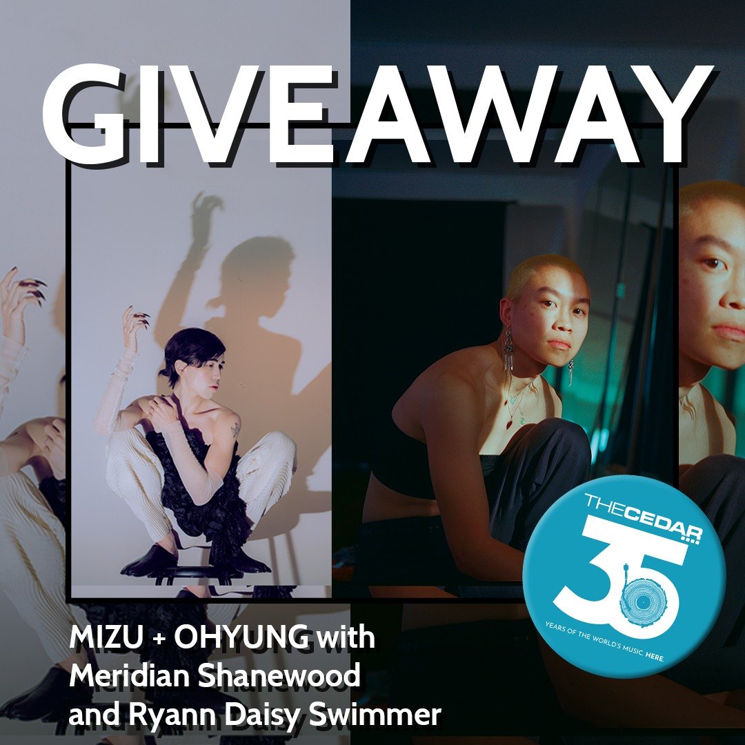 ☀️🎉GIVEAWAY🎉☀️
Enter this giveaway for a chance to see MIZU + OHYUNG (scored the Problemista Original Motion Picture Soundtrack) with Meridian Shanewood and Ryann Daisy Swimmer on the Cedar stage on May 8th!

We're giving away two pairs of tickets 