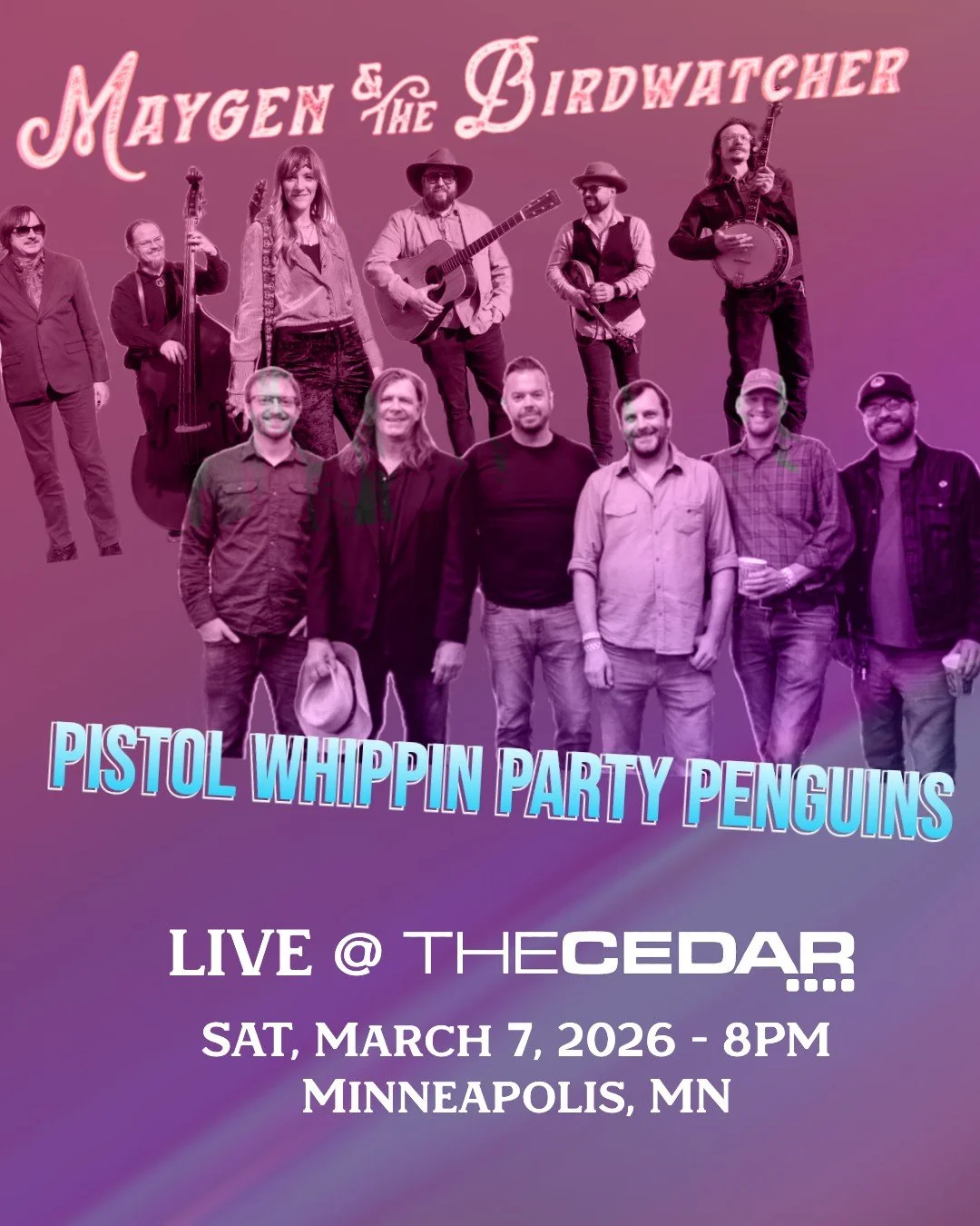 MAYGEN &amp; THE BIRDWATCHER with Pistol Whippin' Party Penguins