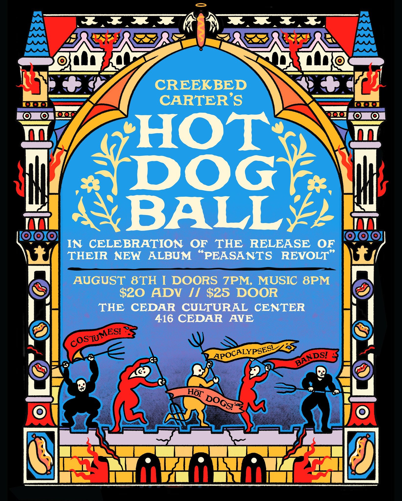 The Cedar Presents
CREEKBED CARTER&rsquo;s Hot Dog Ball
Saturday, August 8, 2026 / Doors: 7:00 PM / Show: 8:00 PM
All Ages
Standing

The music of Creekbed Carter Hogan (he/they) is a quiet act of defiance made at the end of your rope. It is the warm 