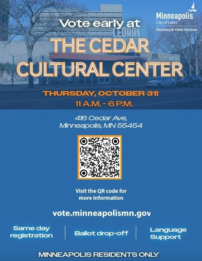 OneDay Early Voting PopUp — The Cedar Cultural Center
