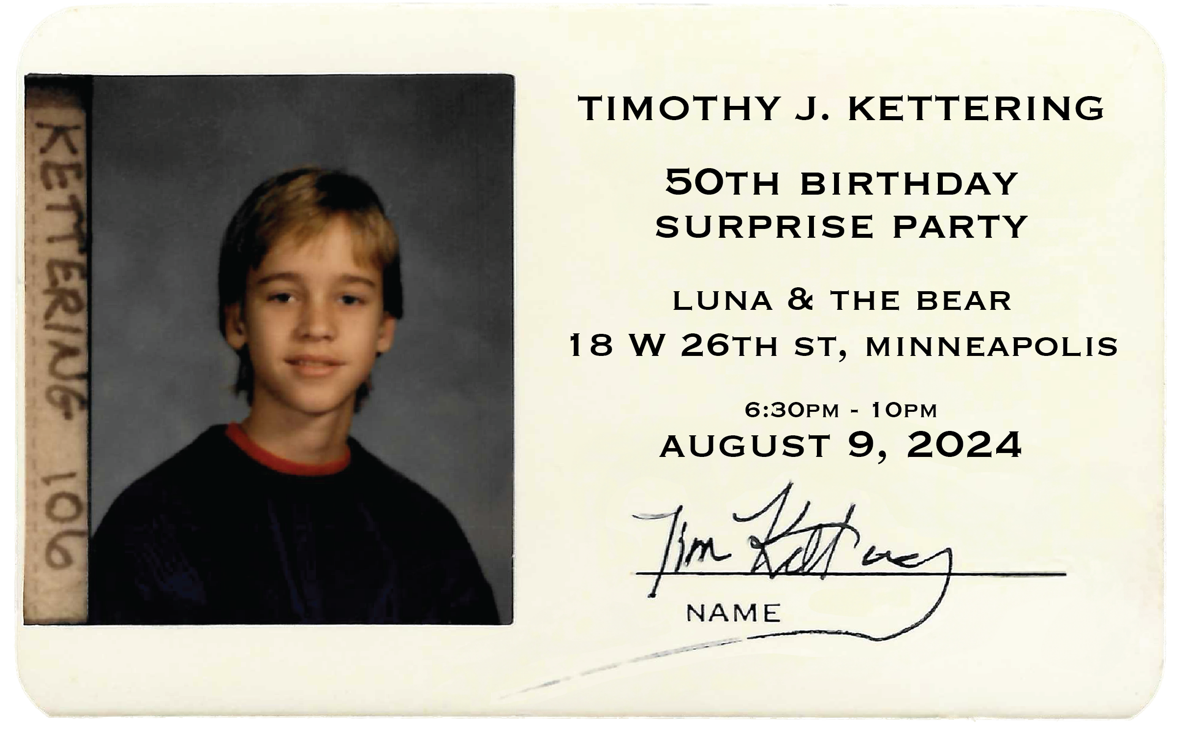 Timothy’s 50th
