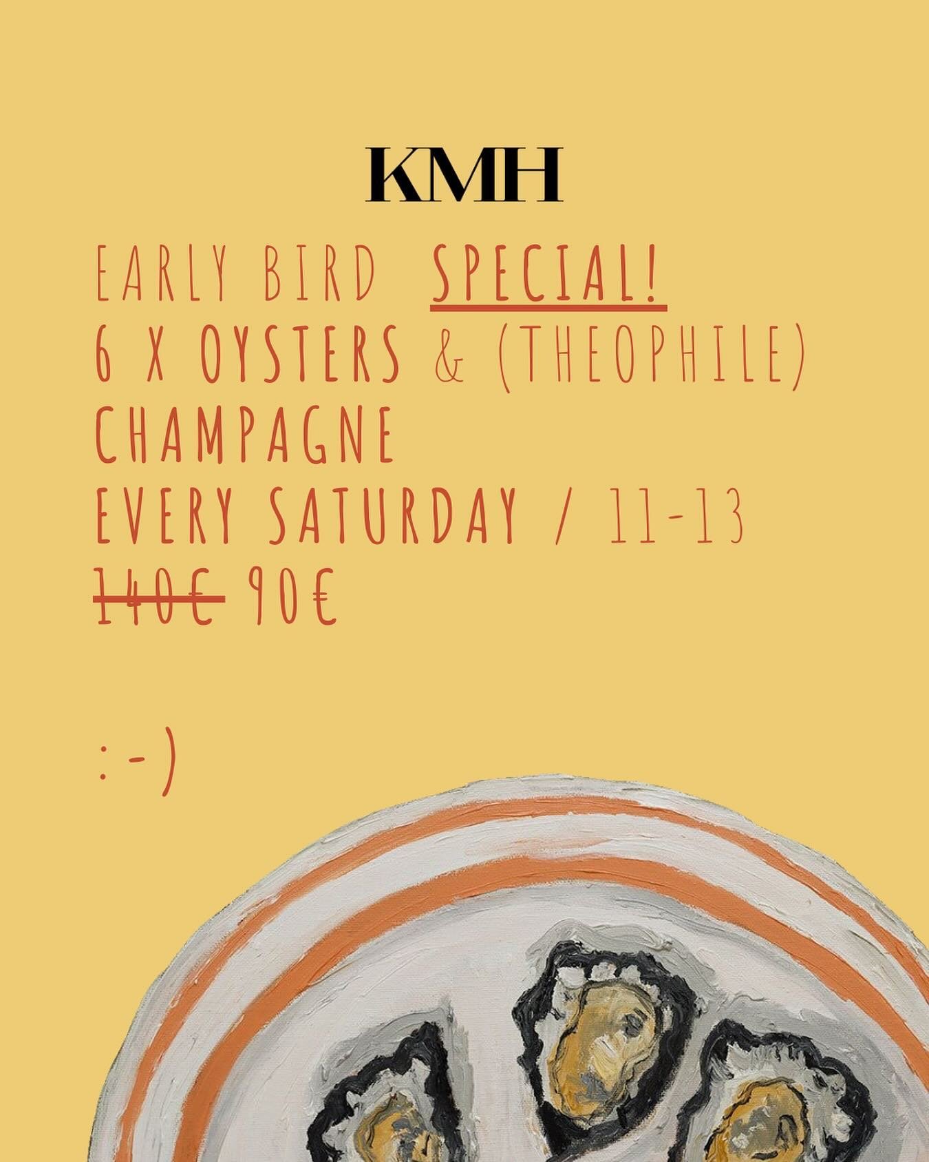 Do you love oysters and champagne? 🦪🥂
Join us every Saturday for a special treat! 

#kmh #kmhworld #frankfurtdubistsowunderbar #frankfurtgehtaus #frankfurtleben #frankfurtliebe